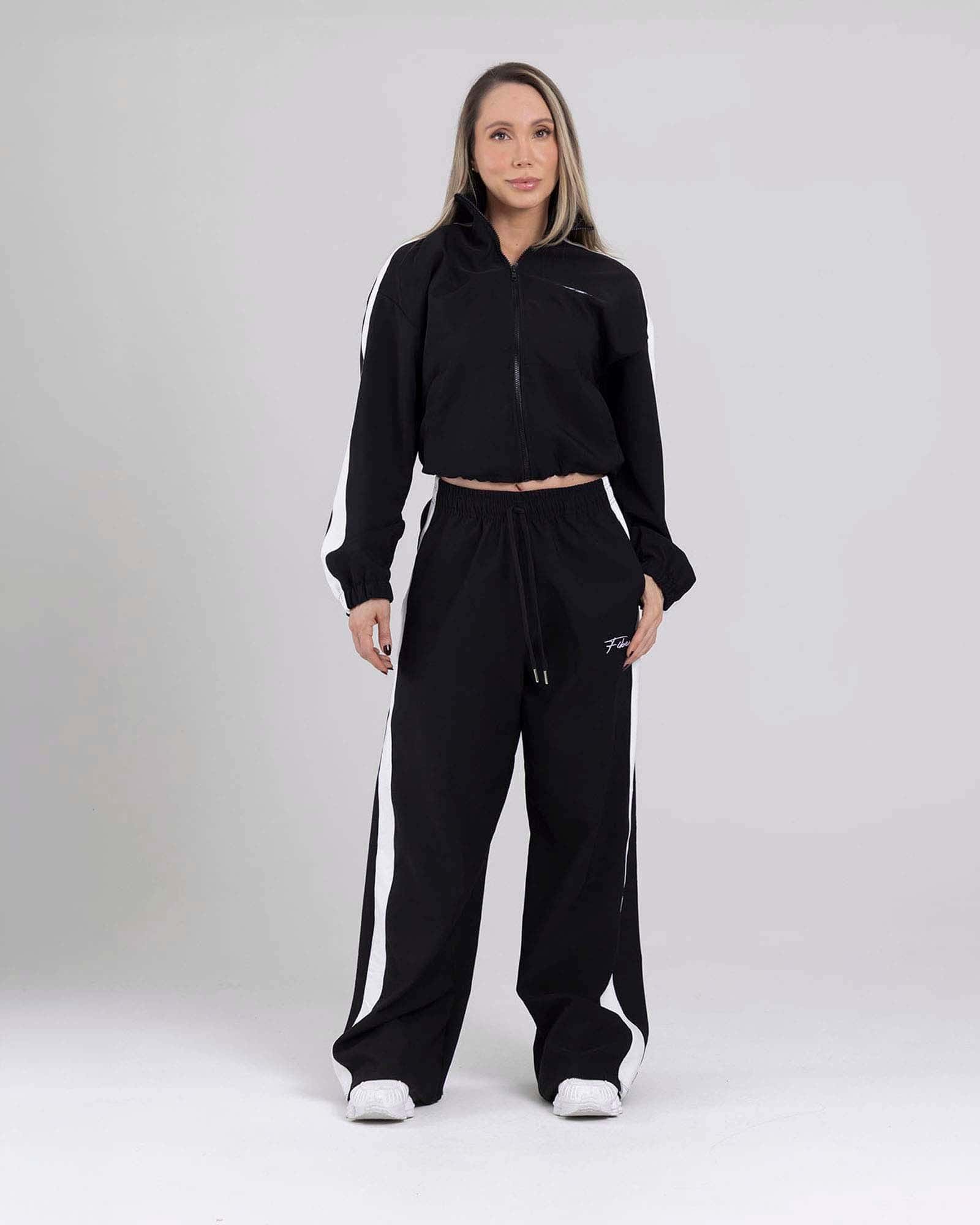 Sudadera contrast beam negro flexi FIBER
