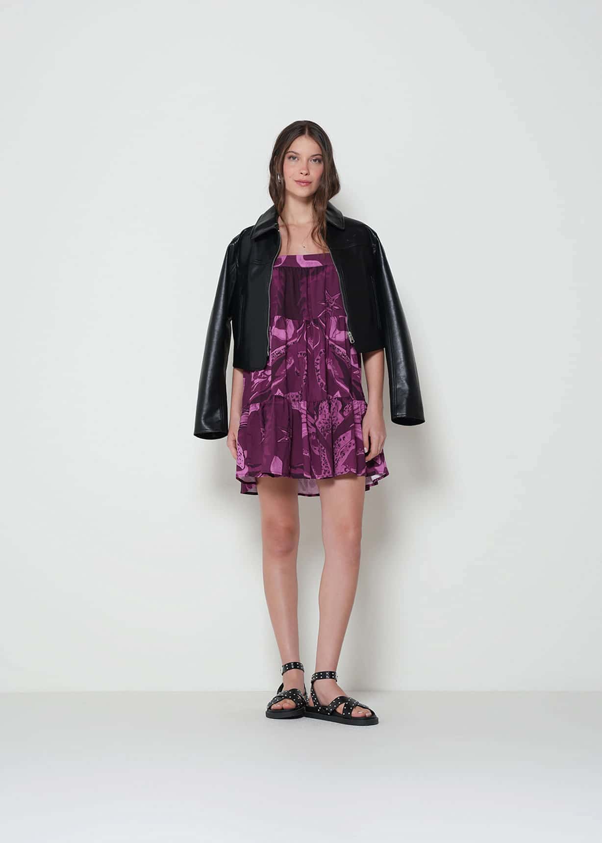 Vestido corto con borlas