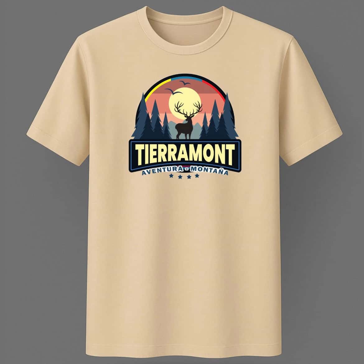 Camiseta Beige Unisex Logo