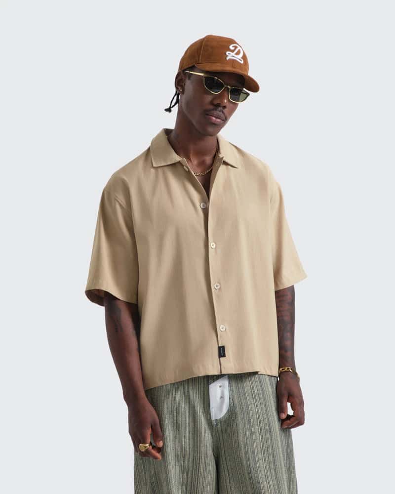 Camisa Beige Boxy Core