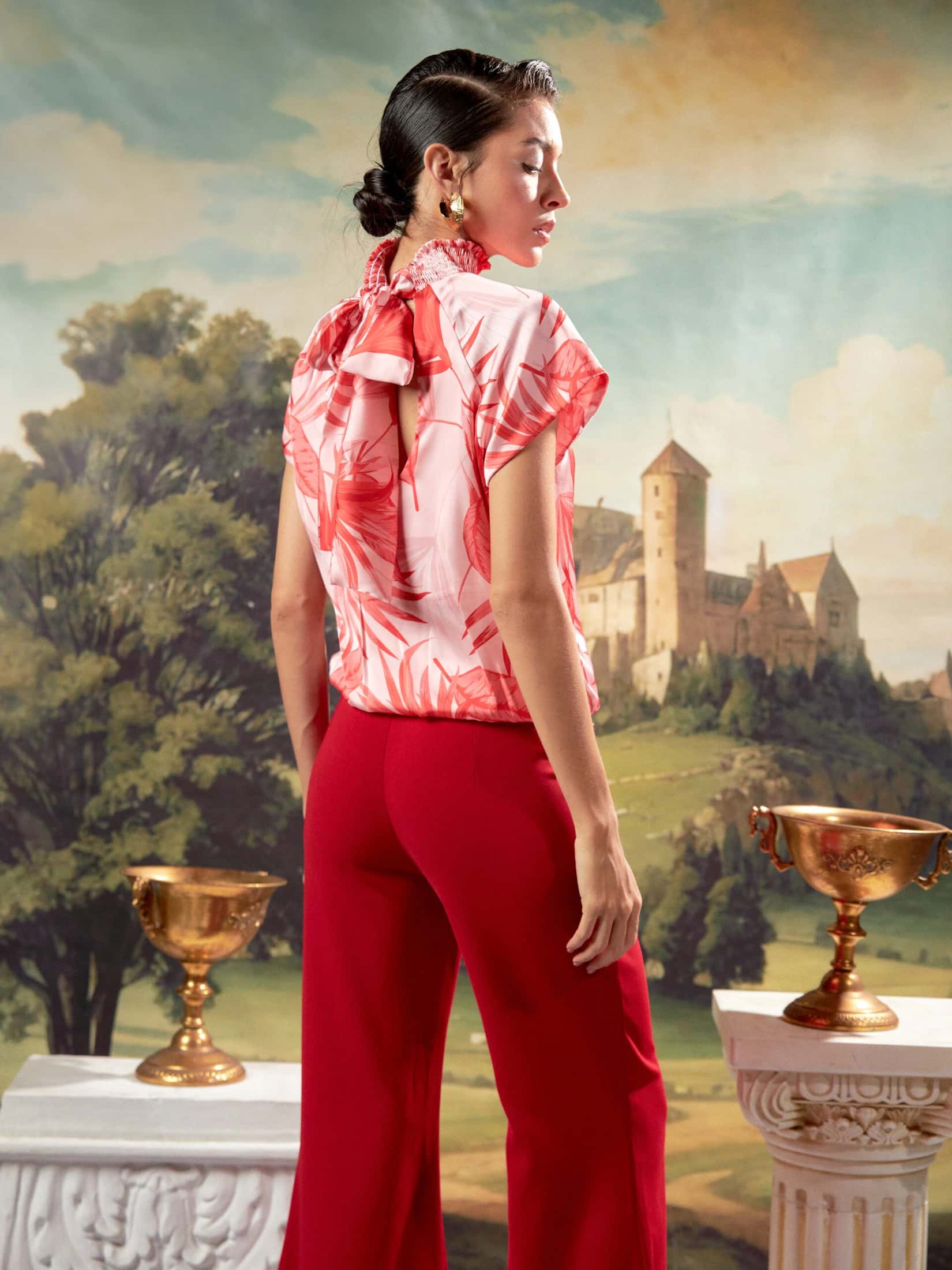 Blusa Brasia Flores Rojas - miniatura 5