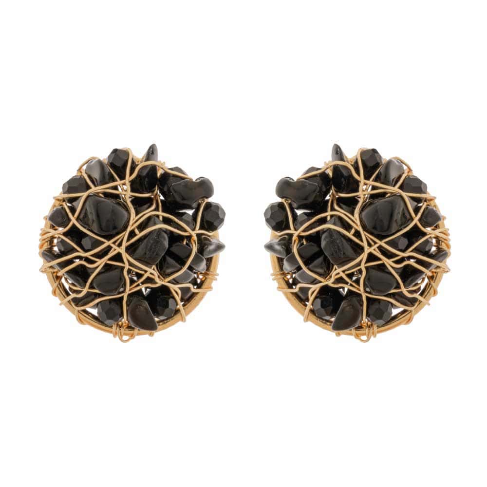 Aretes Topo Tejido Circular