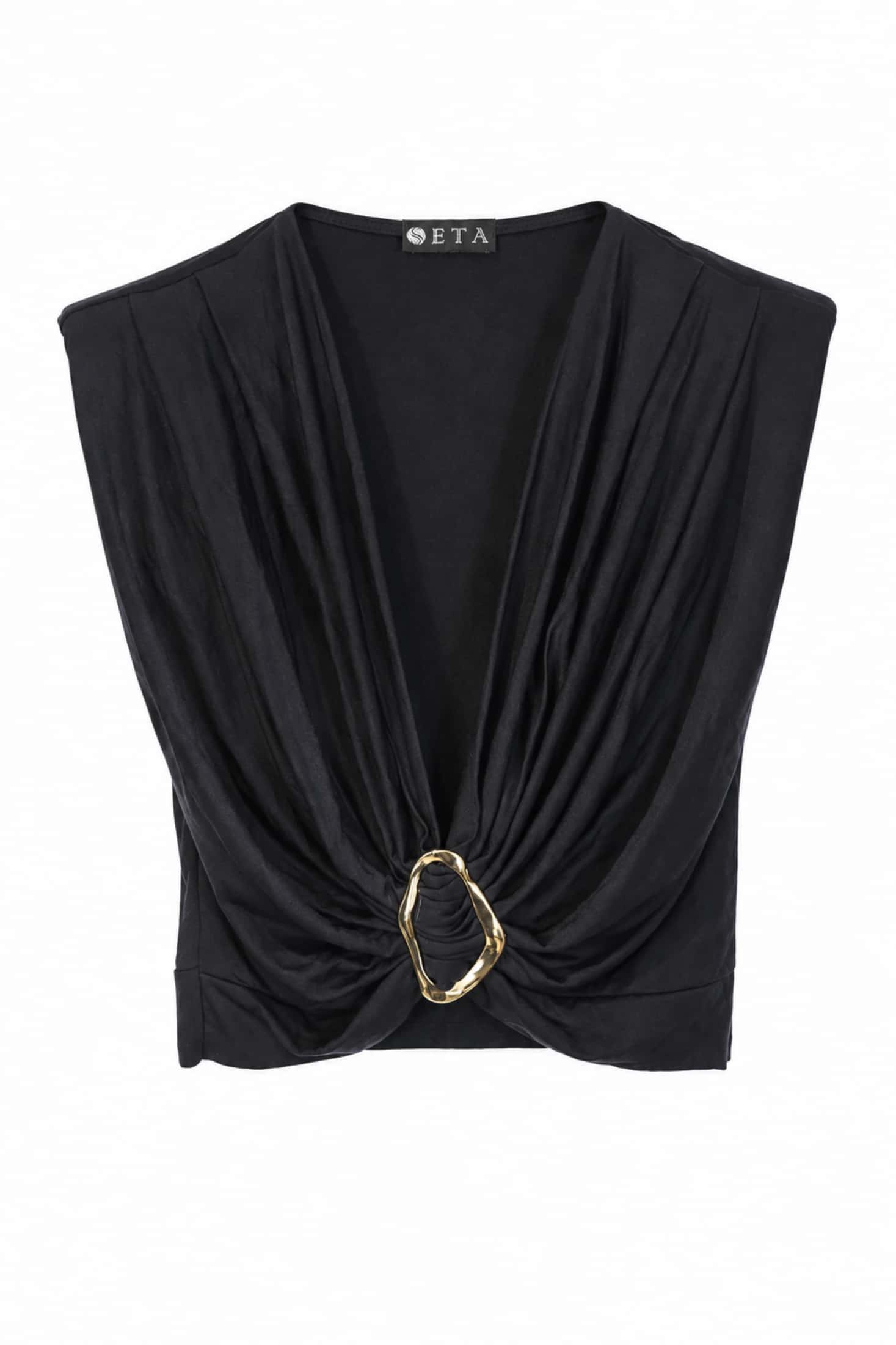 BUCKLE TOP BLACK