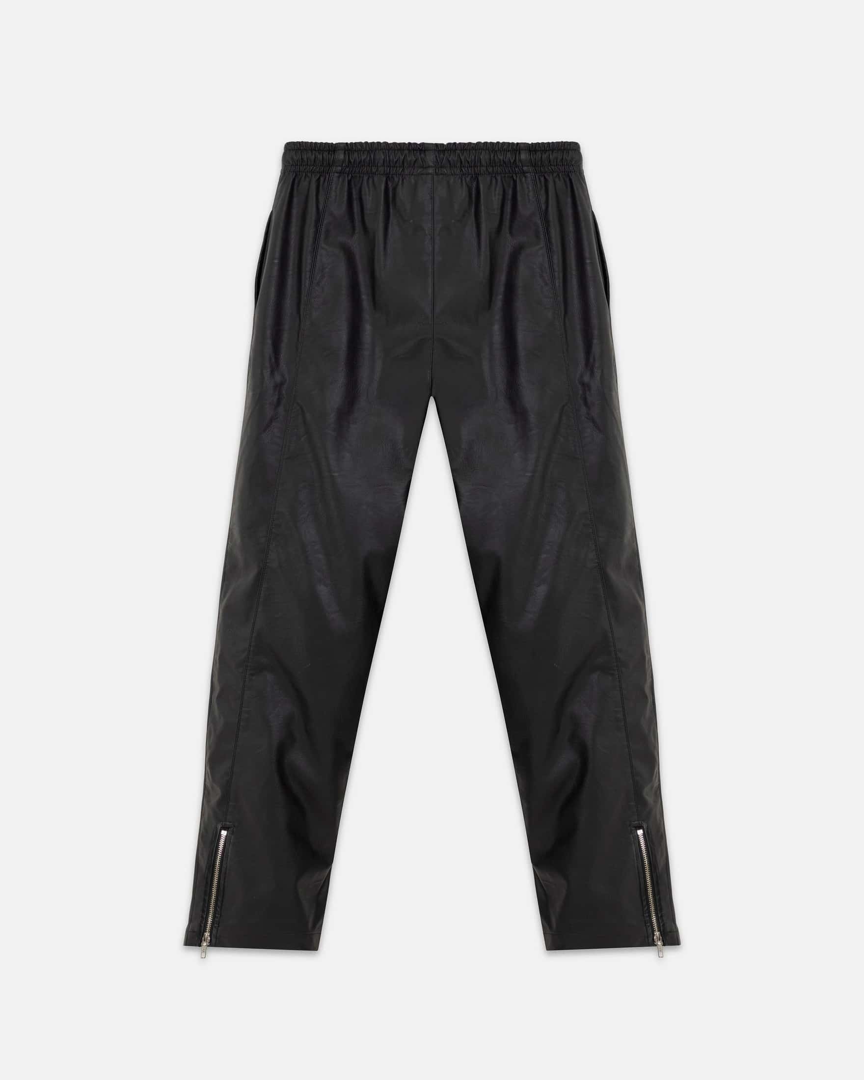 Basics Synthetic Straight Pants Black