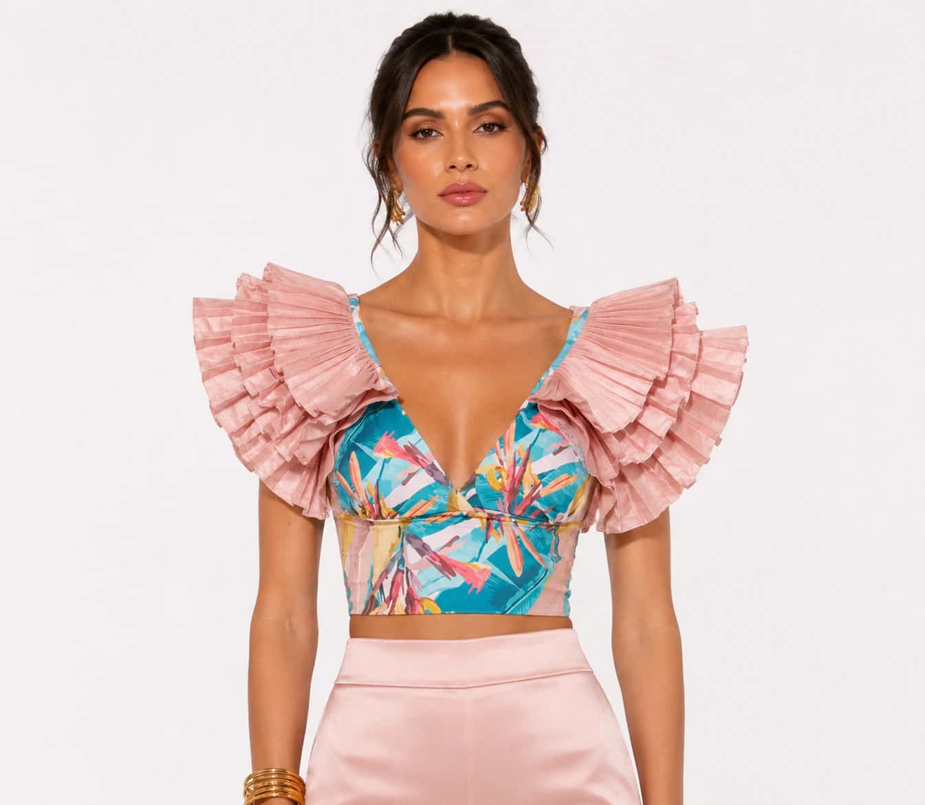 Top Nao Palo De Rosa Estampado - miniatura 1
