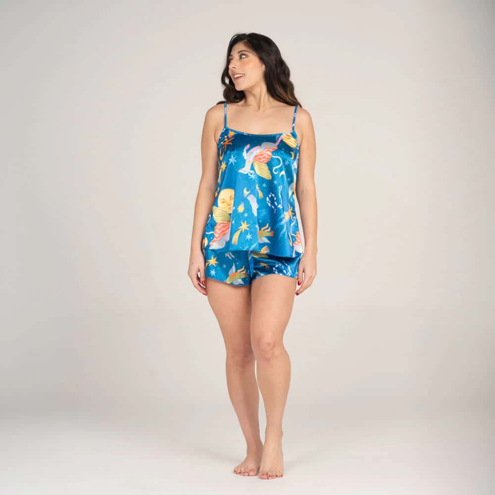 Short Corto Satin Estampado Alebrijes.