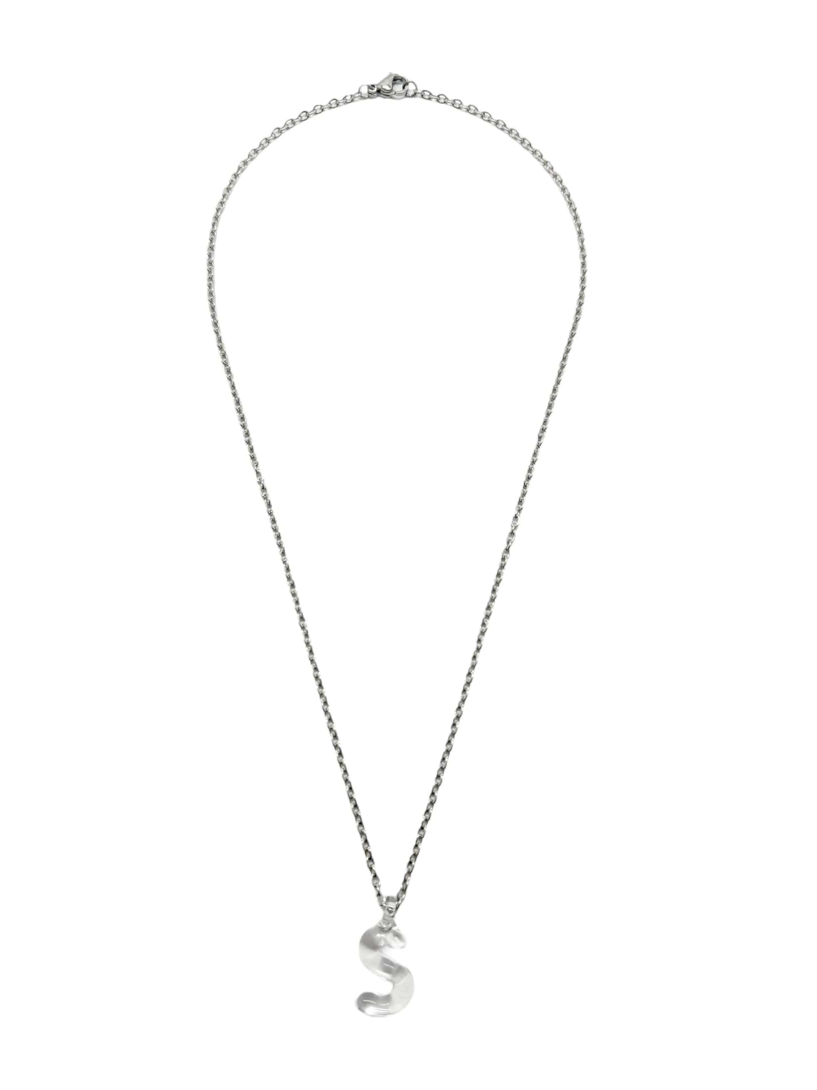 clear glass necklace 1 letter - miniatura 21