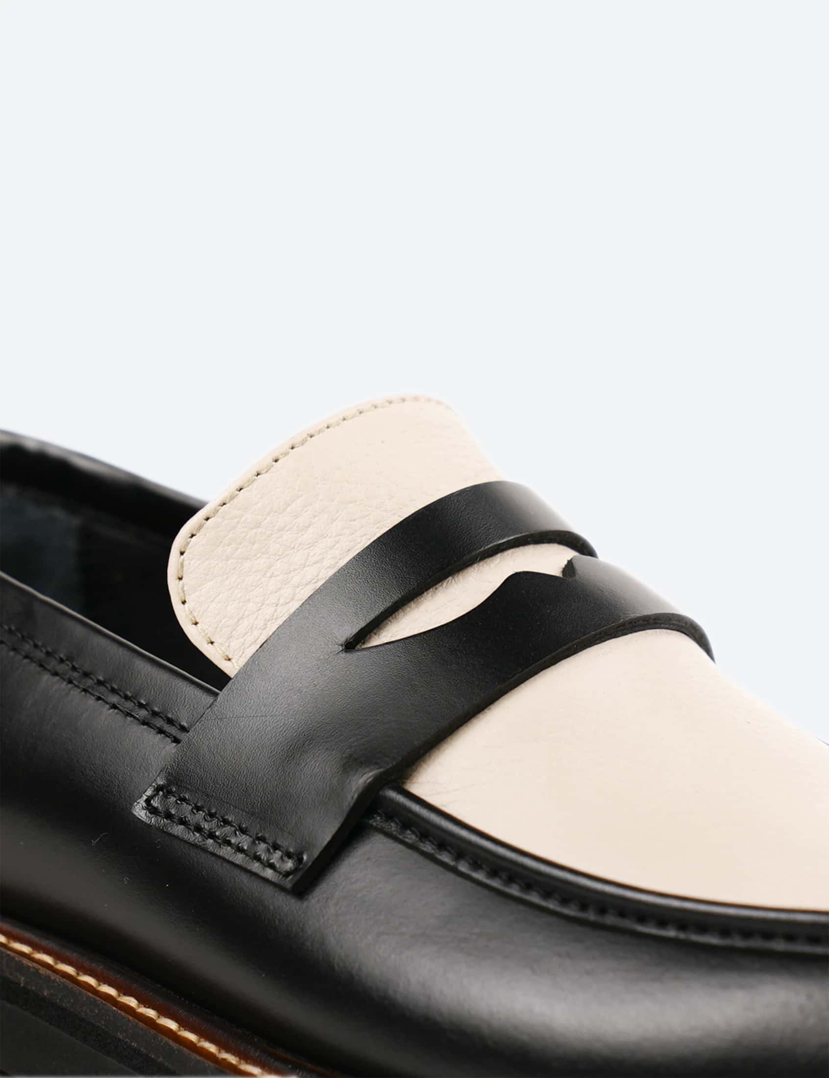 MOCASINES DONATO NEGRO CON BEIGE - miniatura 4