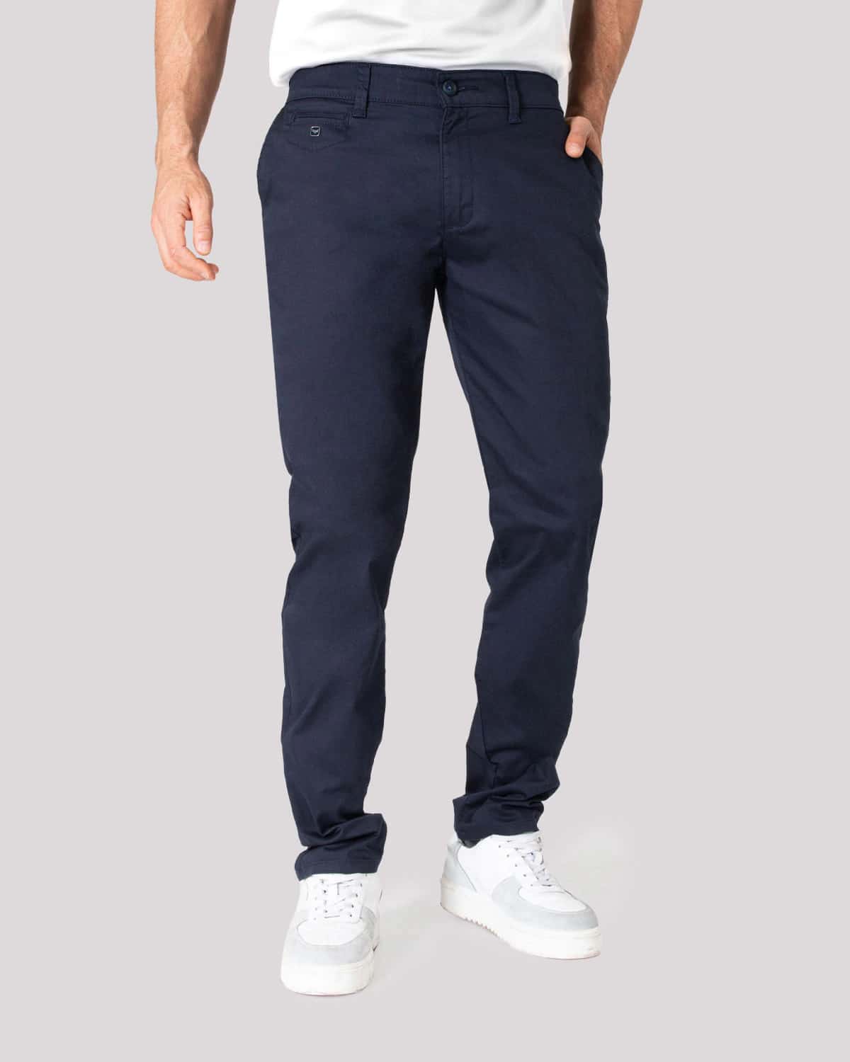 Pantalon regular azul para hombre