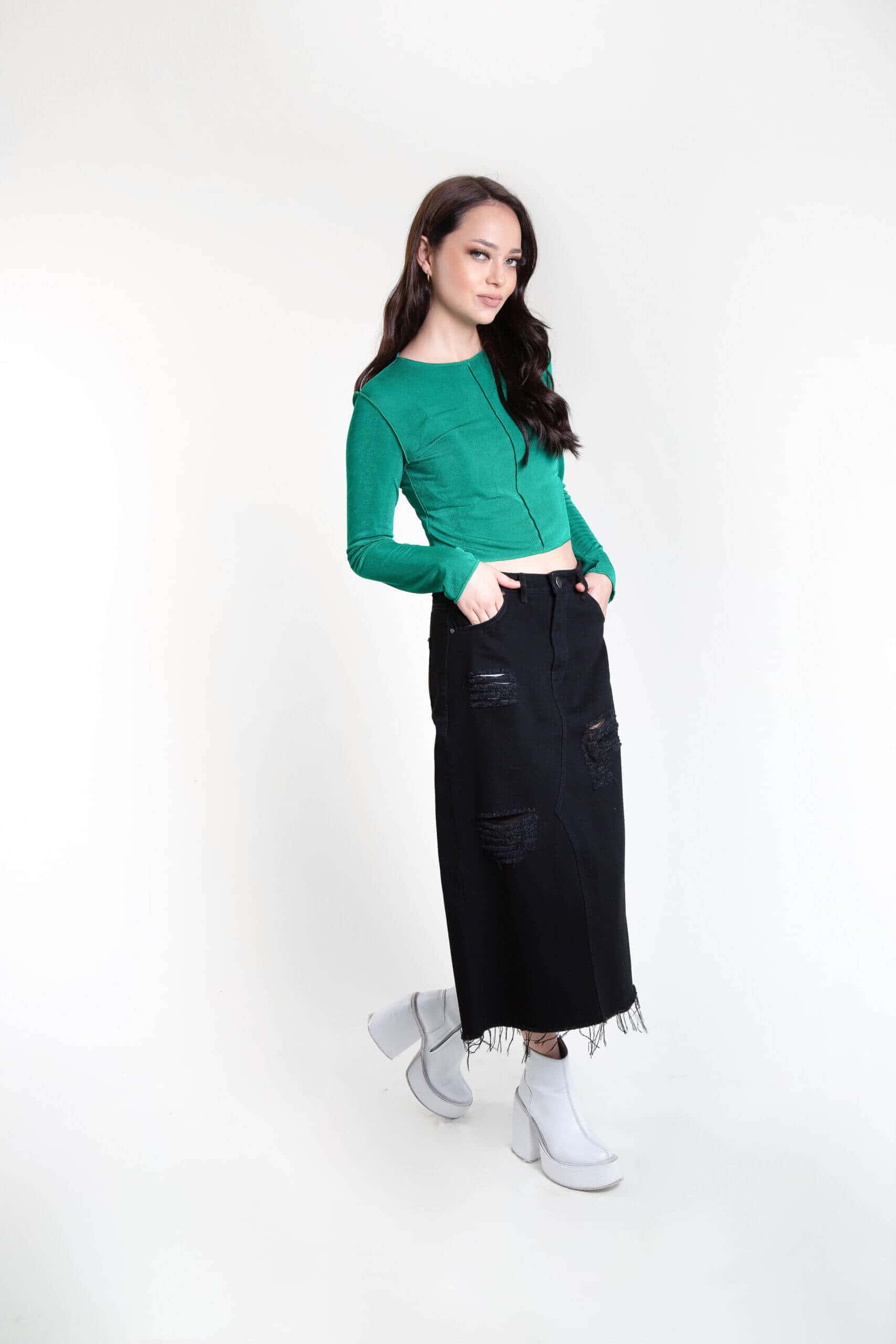 Falda Trendy Denim Negro