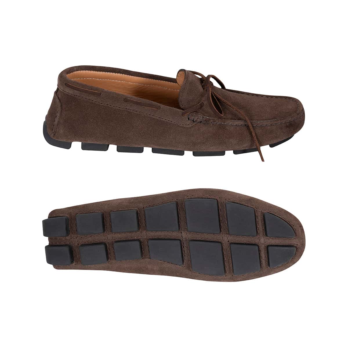 Mocasines Hombre Amarrar Carnaza Café - miniatura 3