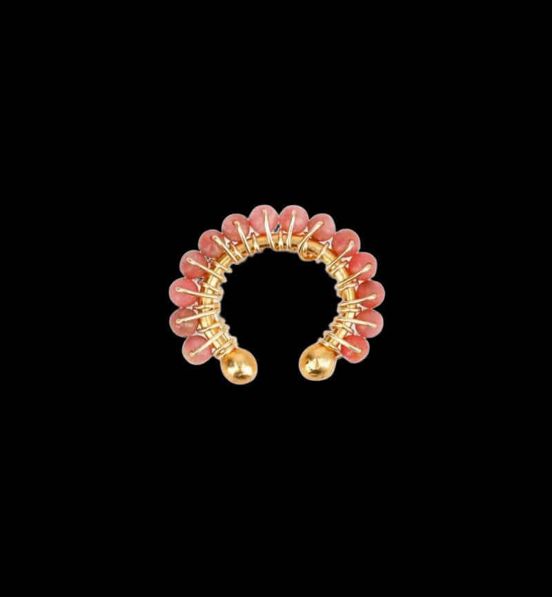 Ear Cuff de Ópalo Rosado Grande