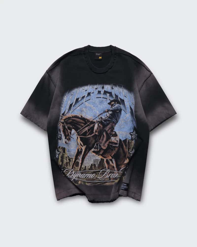 Camiseta Negra Oversize Western - miniatura 2