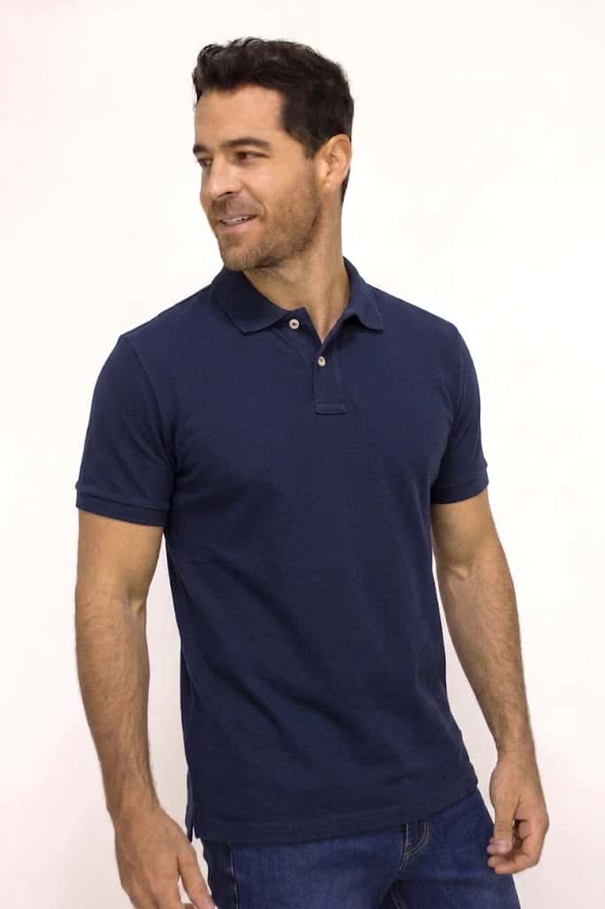 POLO MANGA CORTA AZUL PARA HOMBRE