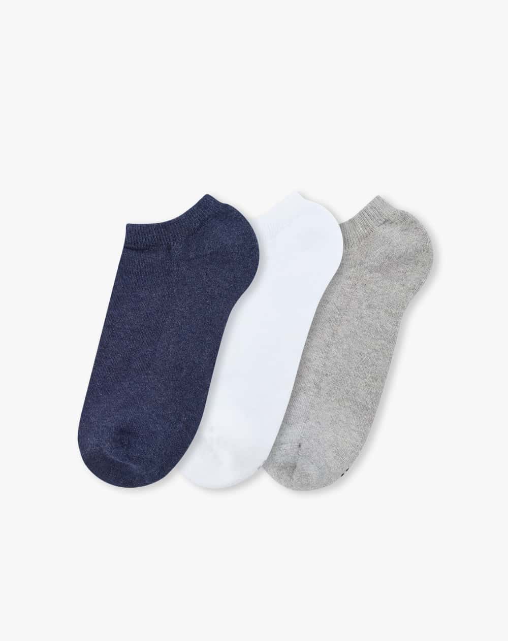 Medias hombre tobillera corta algodón pack x3 surtido