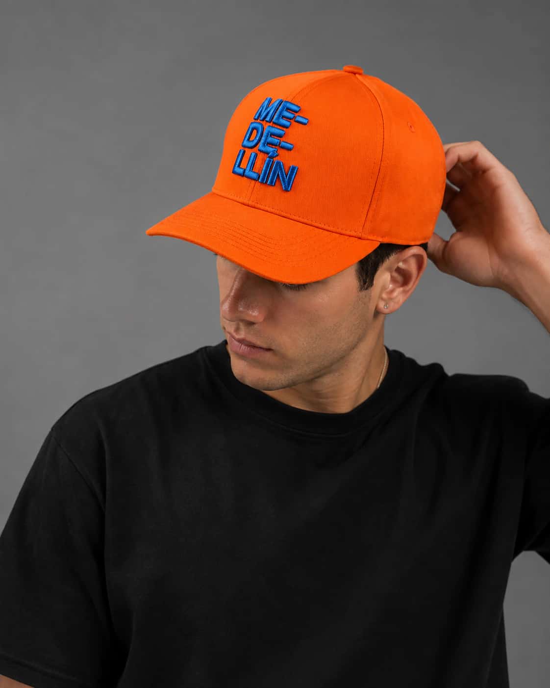 Gorra Medellín Naranjado-Azul