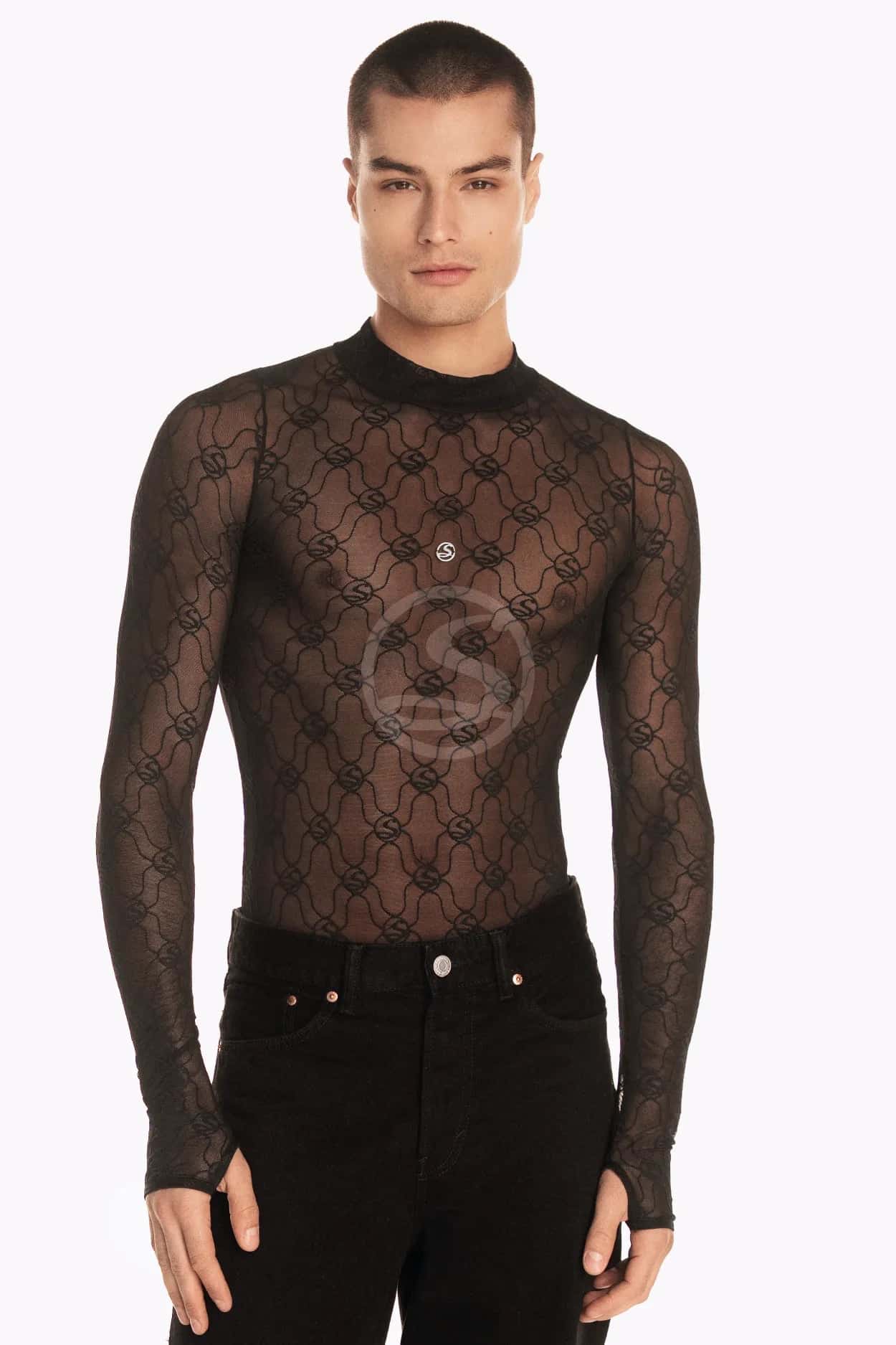 Mesh Linaje Negro Santísimas Men Ref. S-669