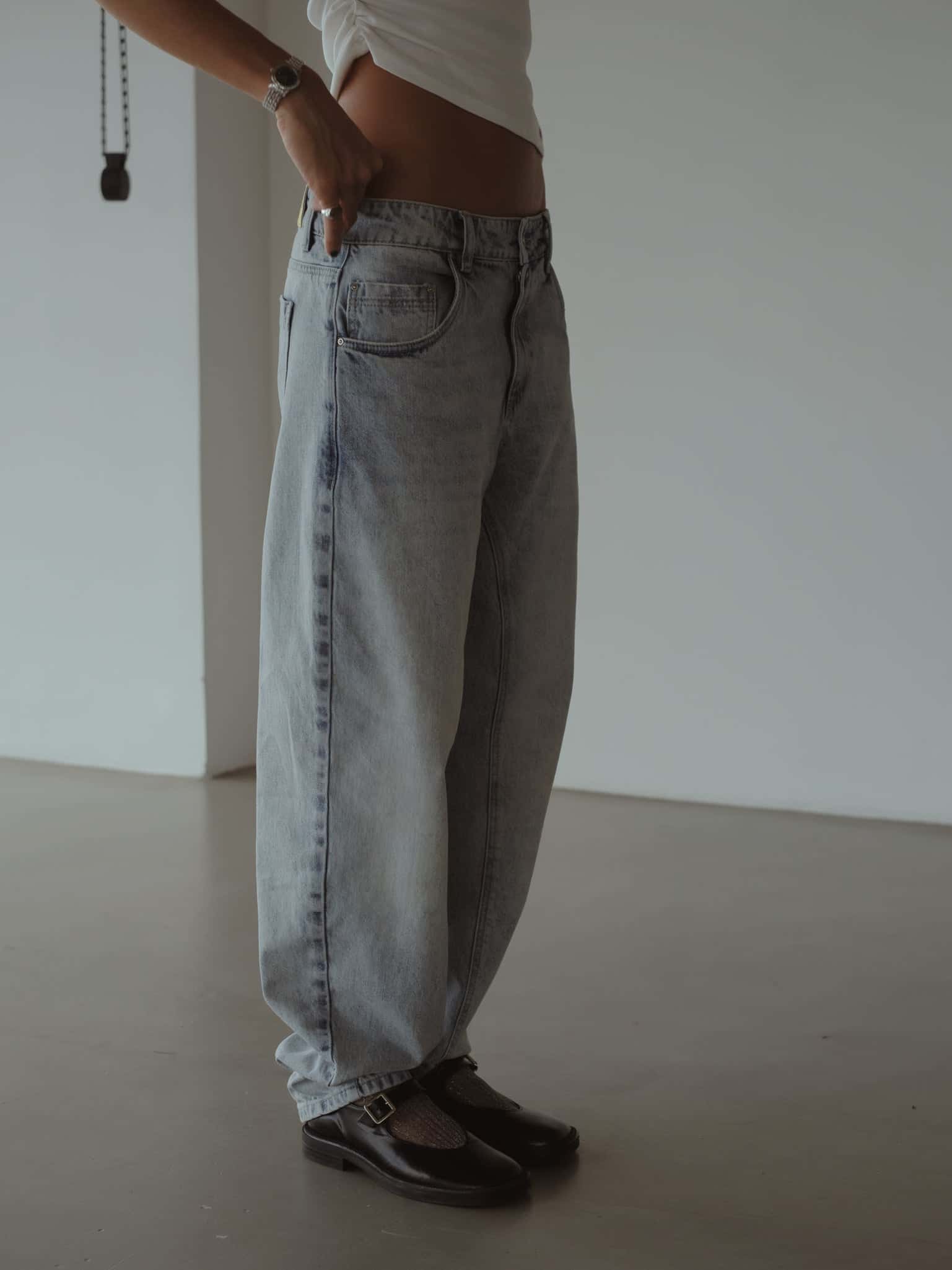 LONG BARREL JEAN - OLD LIGHT BLUE