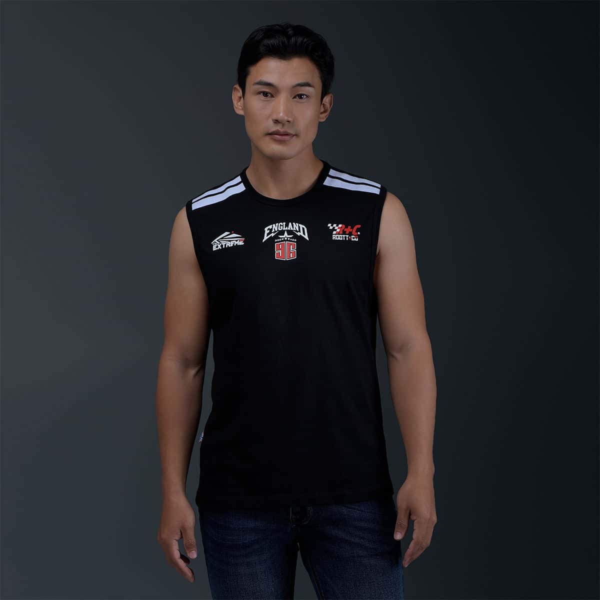 Camiseta Negra Manga Sisa