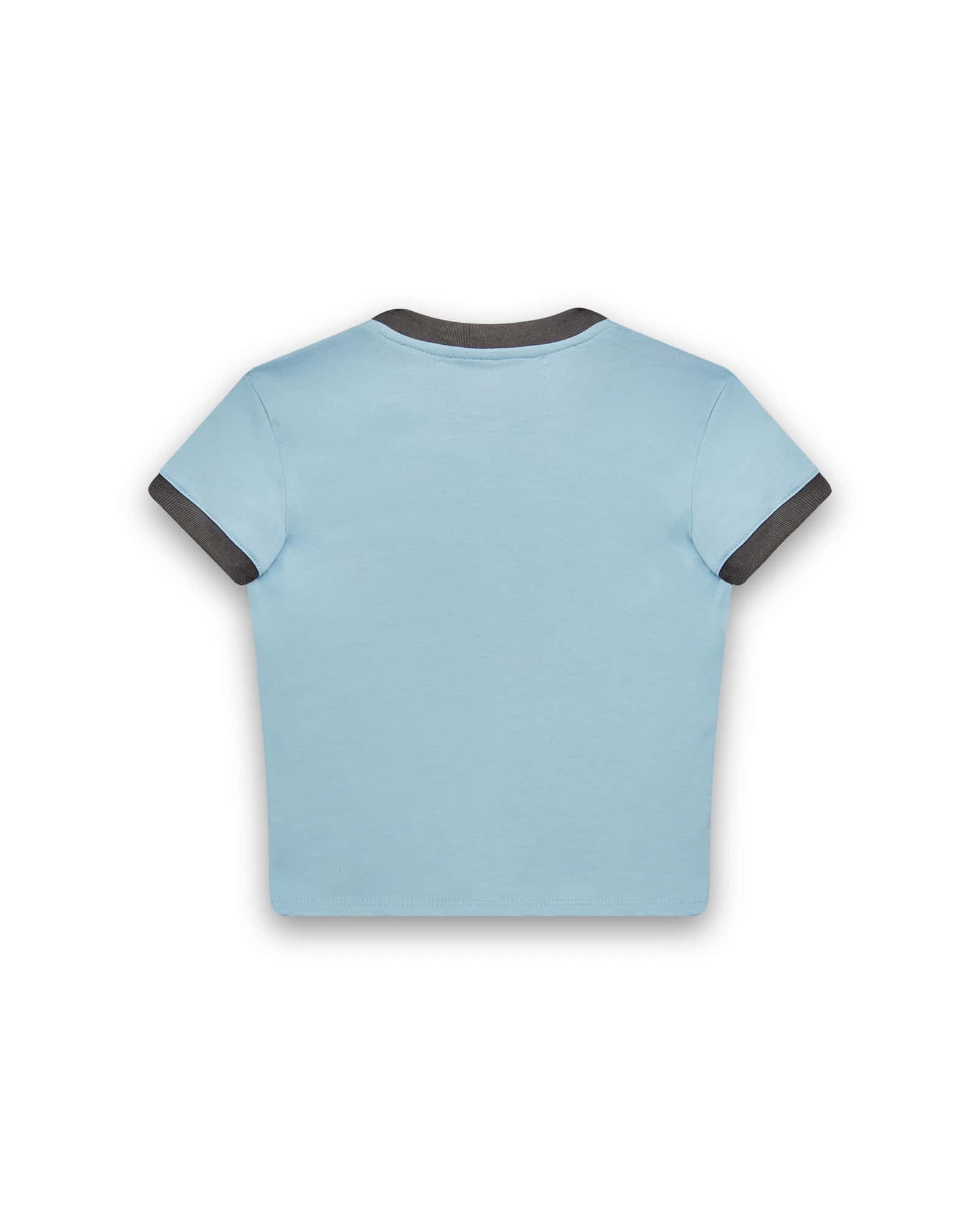 CAMISETA SLIM CON RIB MIGRACIONES AZUL - miniatura 2