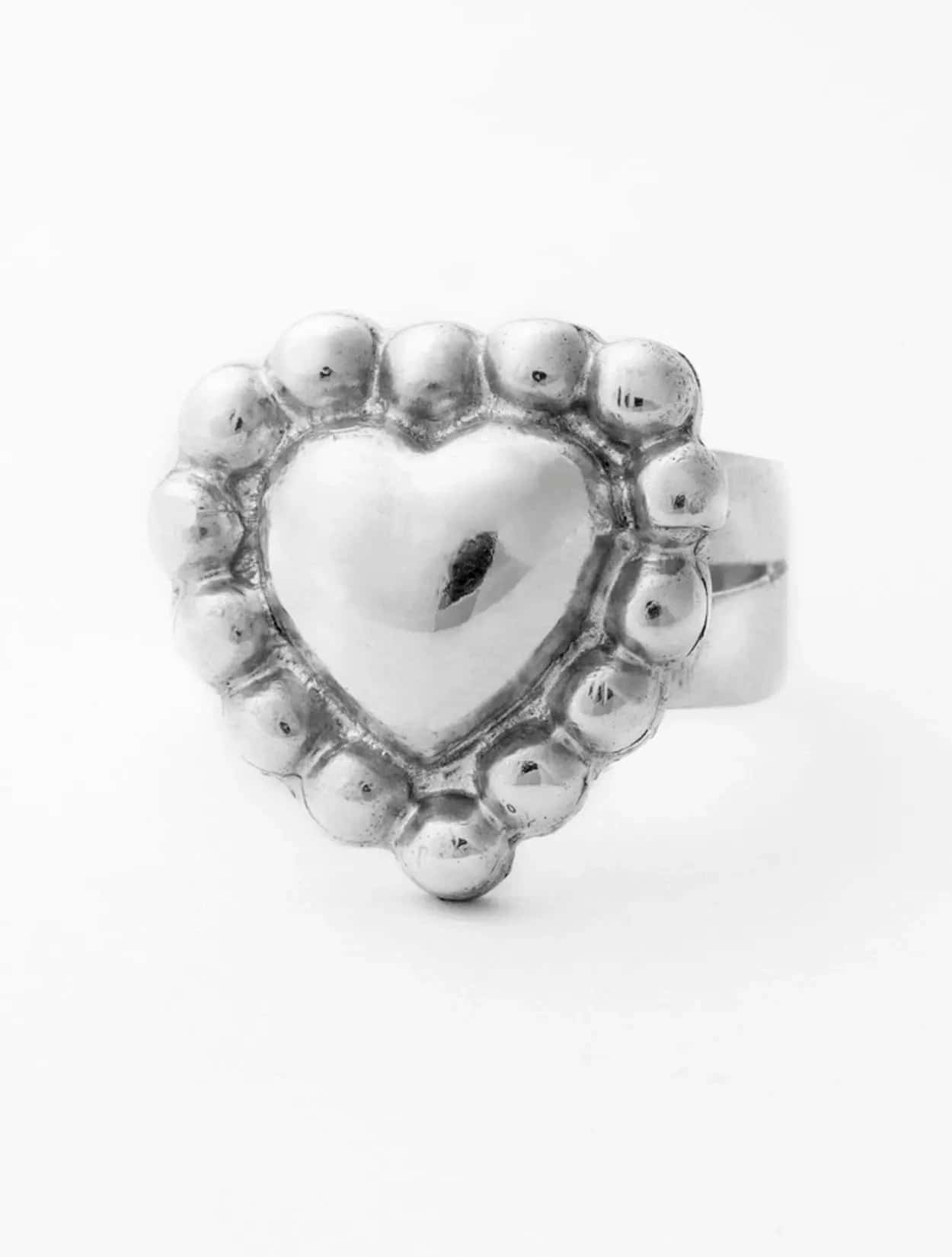 ANILLO CORAZÓN BOLAS - miniatura 2