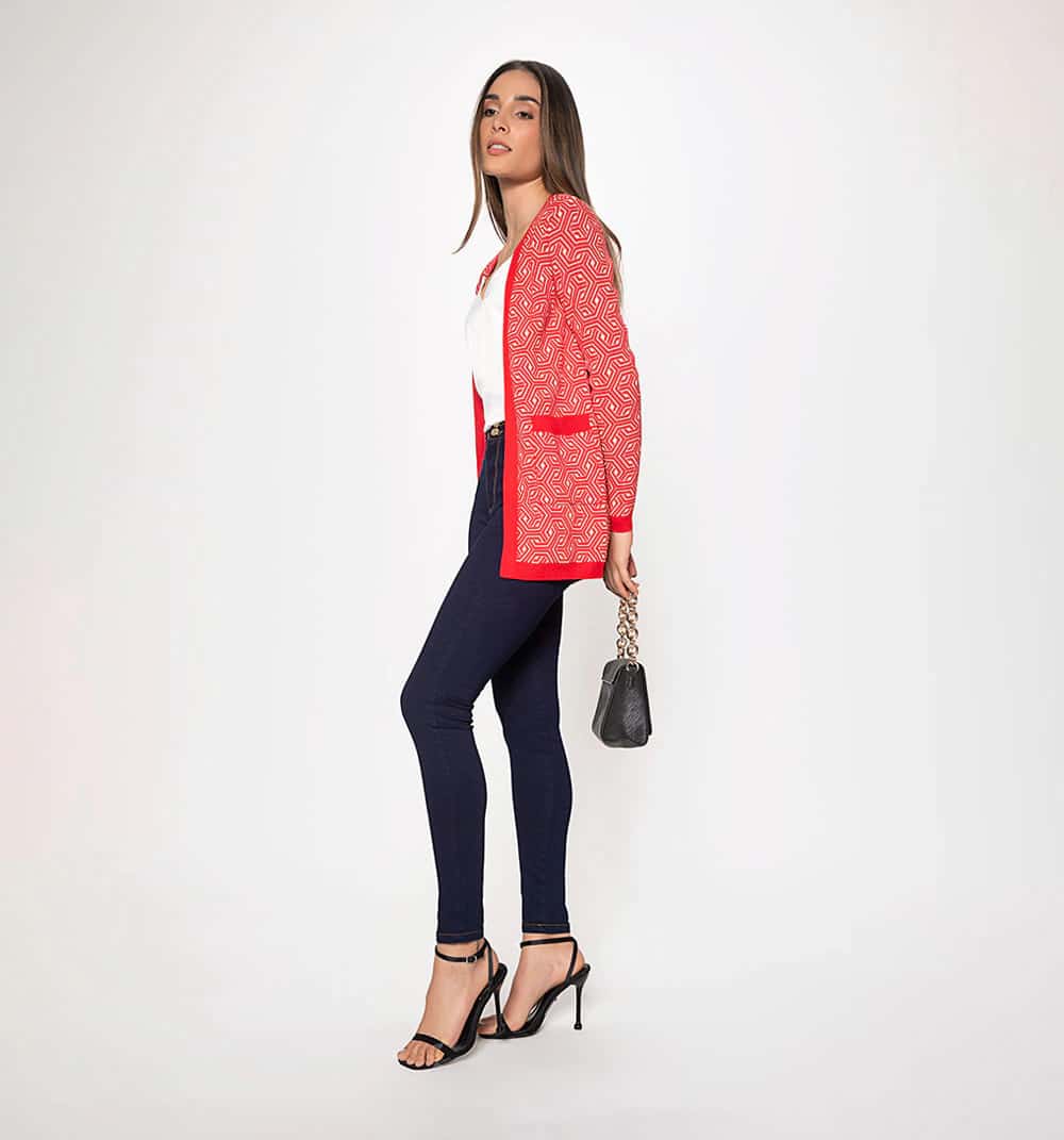 Cardigan hexagono
