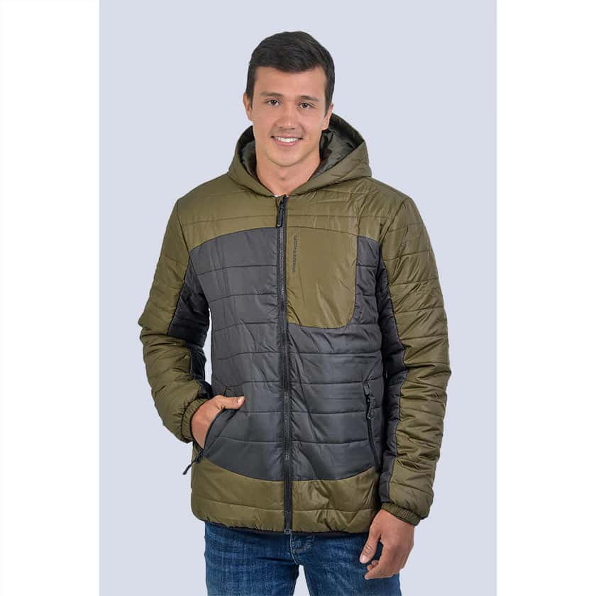 Chaqueta Verde Abullonada