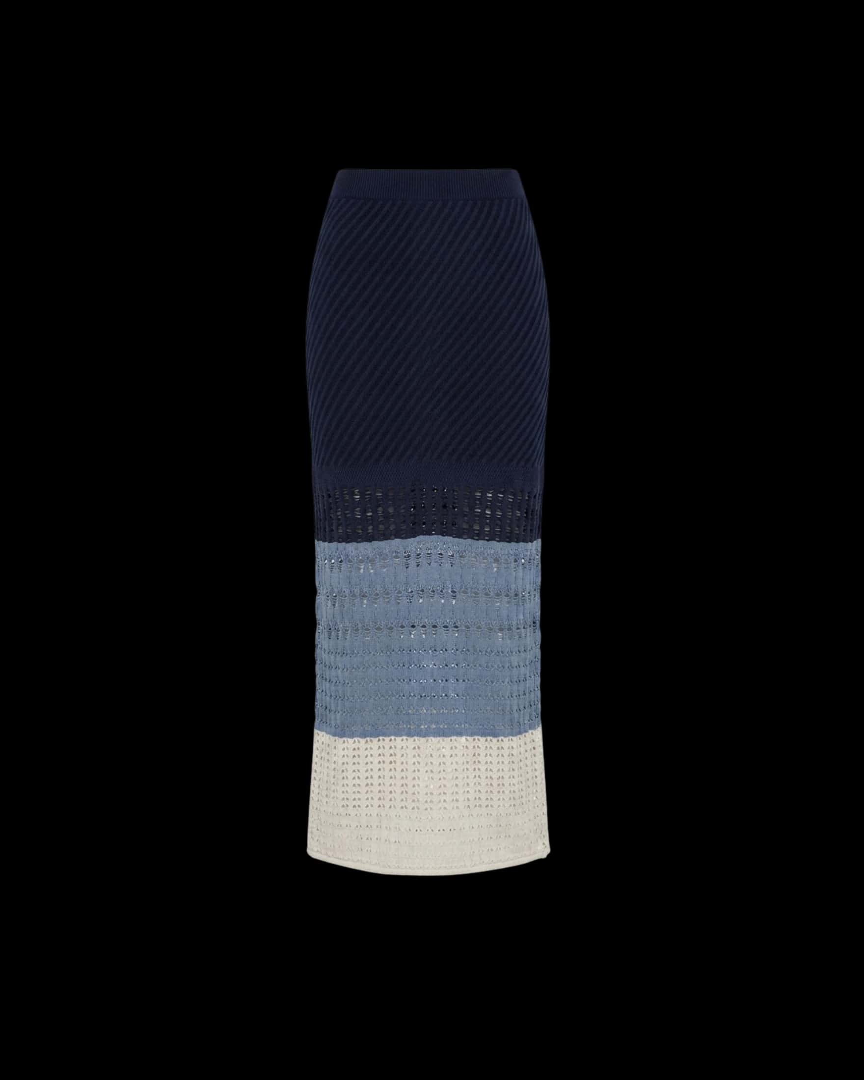 TOPANGA SKIRT (COQUINA) BLUE STRIPES
