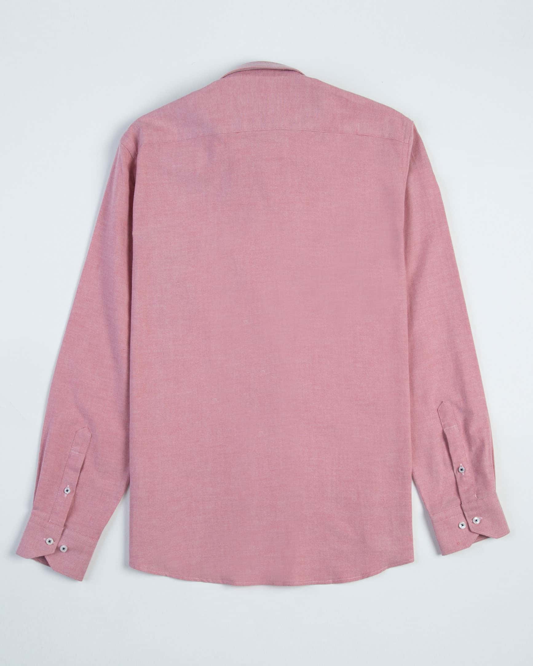 Camisa Oxford Botón Contraste Algodón Rojo - miniatura 4