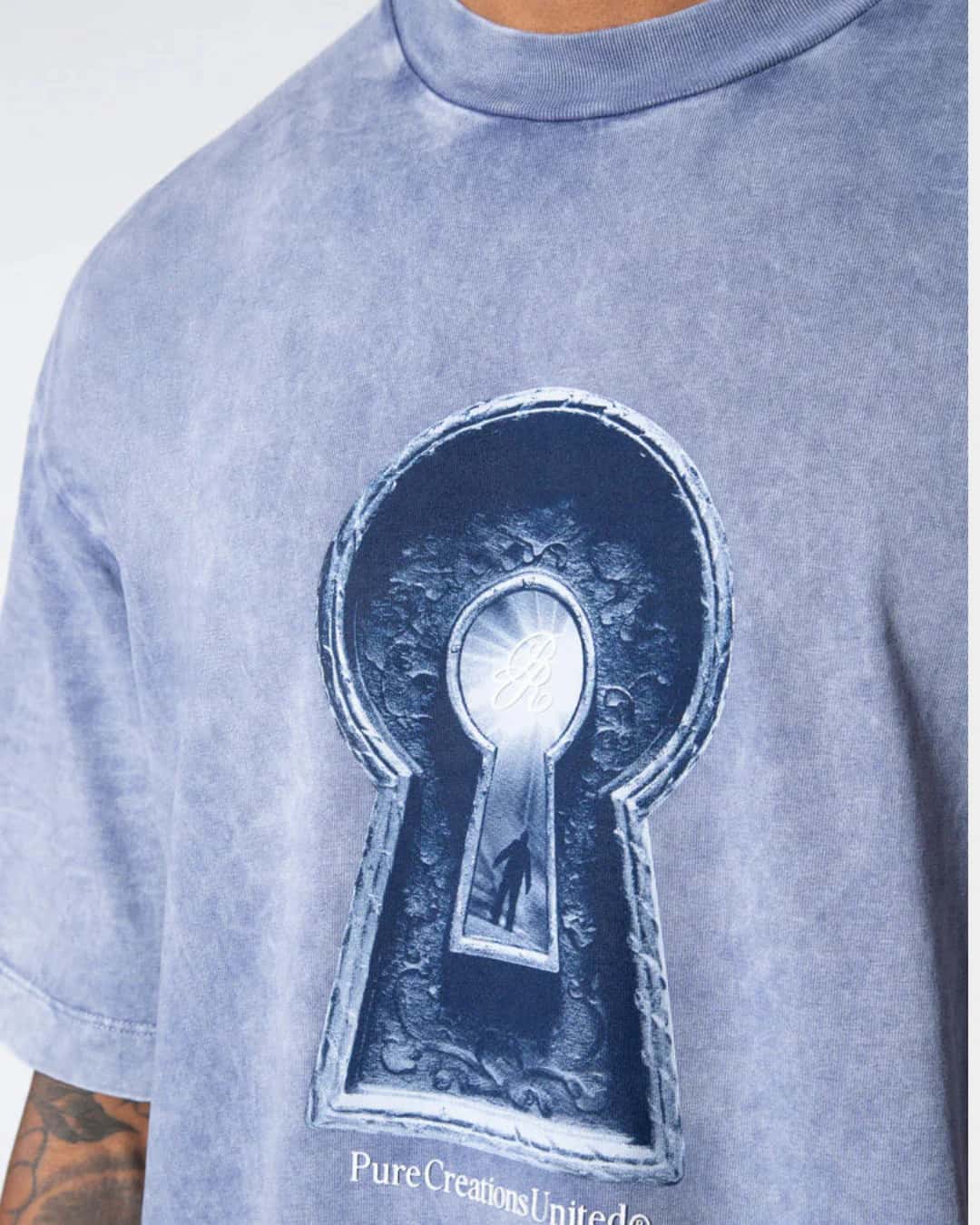 DOPAMINE BLUE KEYHOLE T-SHIRT - miniatura 3