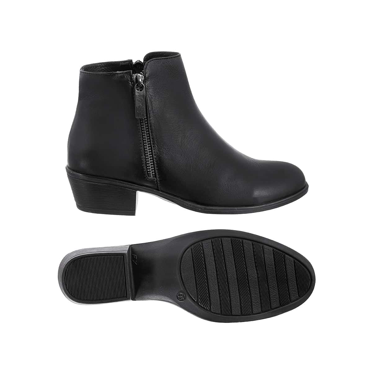 Botas Cremallera Cata Mujer Cuero Negro - miniatura 3