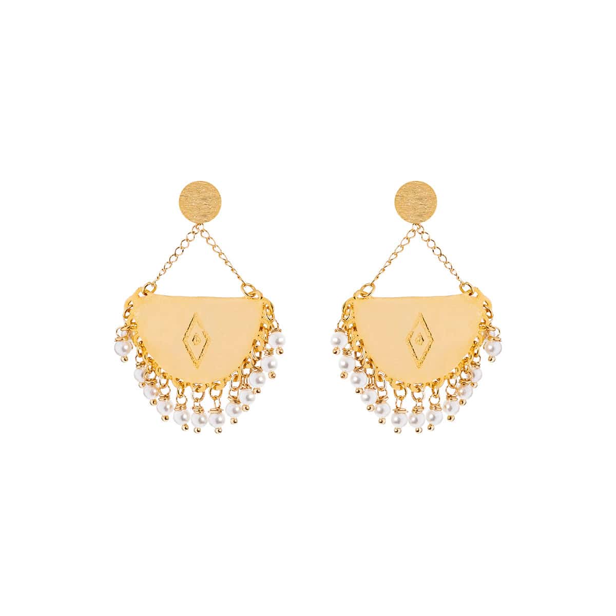 Half Moon earrings - Pearls