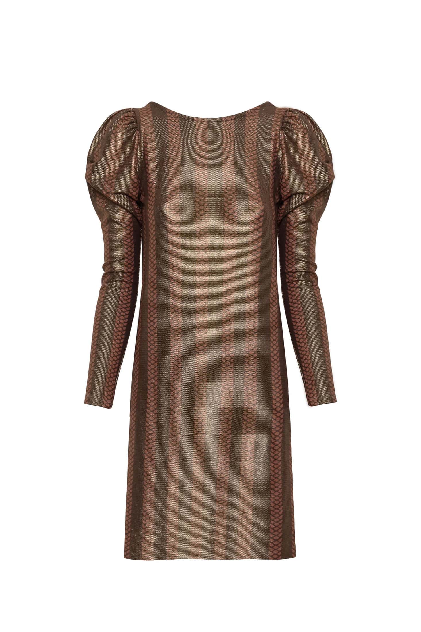 Saberia Jersey Mini Dress / Gold