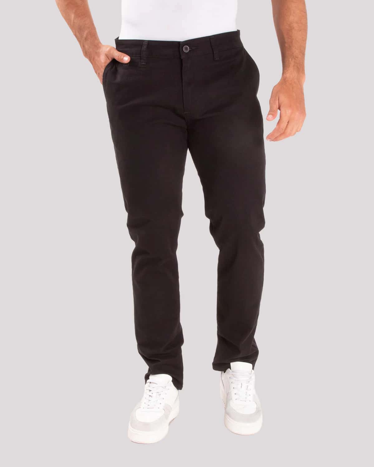 Pantalon slim negro para hombre