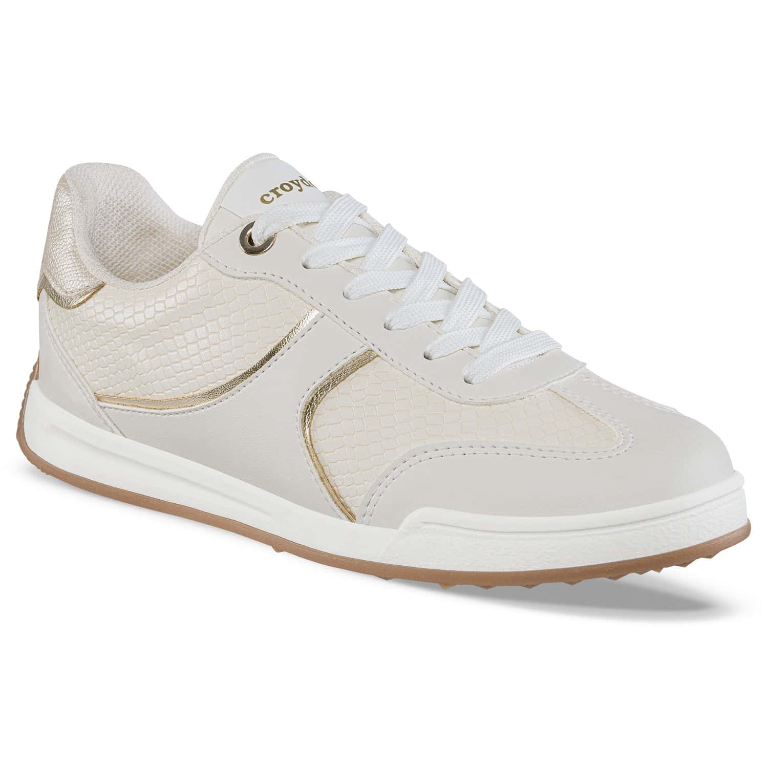 Tenis Urbanos Eglet Beige-Oro Croydon para Mujer