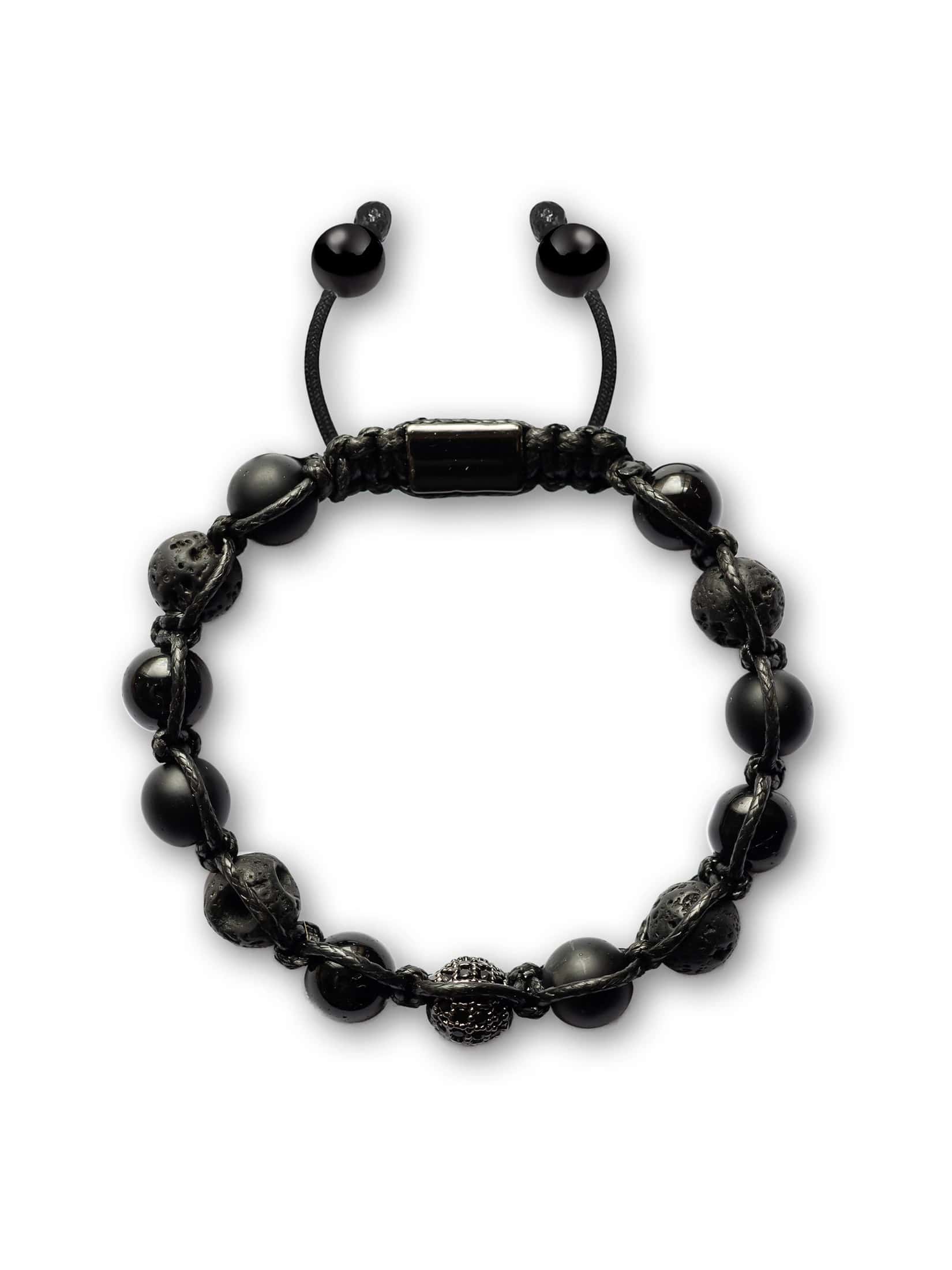 Brazalete All Black Macramé 8mm