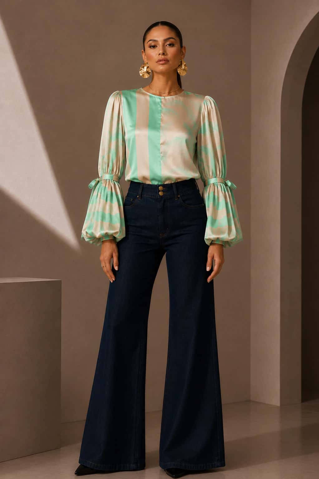 Blusa Cantor Rayas Turquesa - miniatura 2