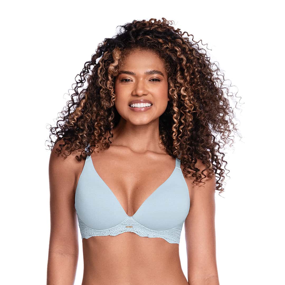 BRASIER TRIANGULAR DE ALGODÓN CON ENCAJE