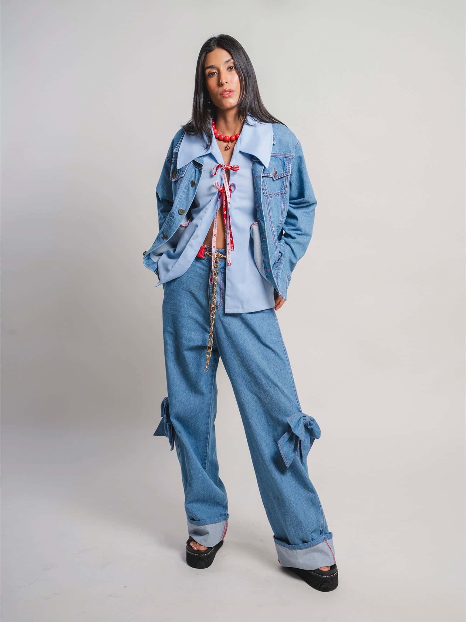 Chaqueta Denim Moño - miniatura 5