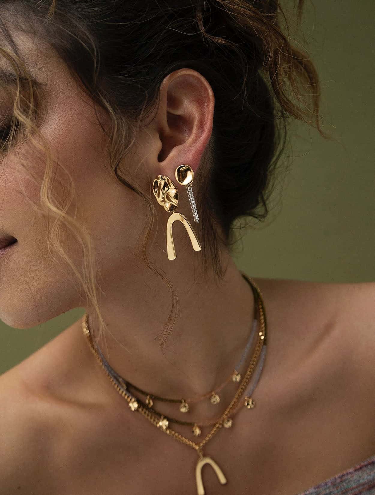 ARETES DE CADENA DUO ZOE - miniatura 3
