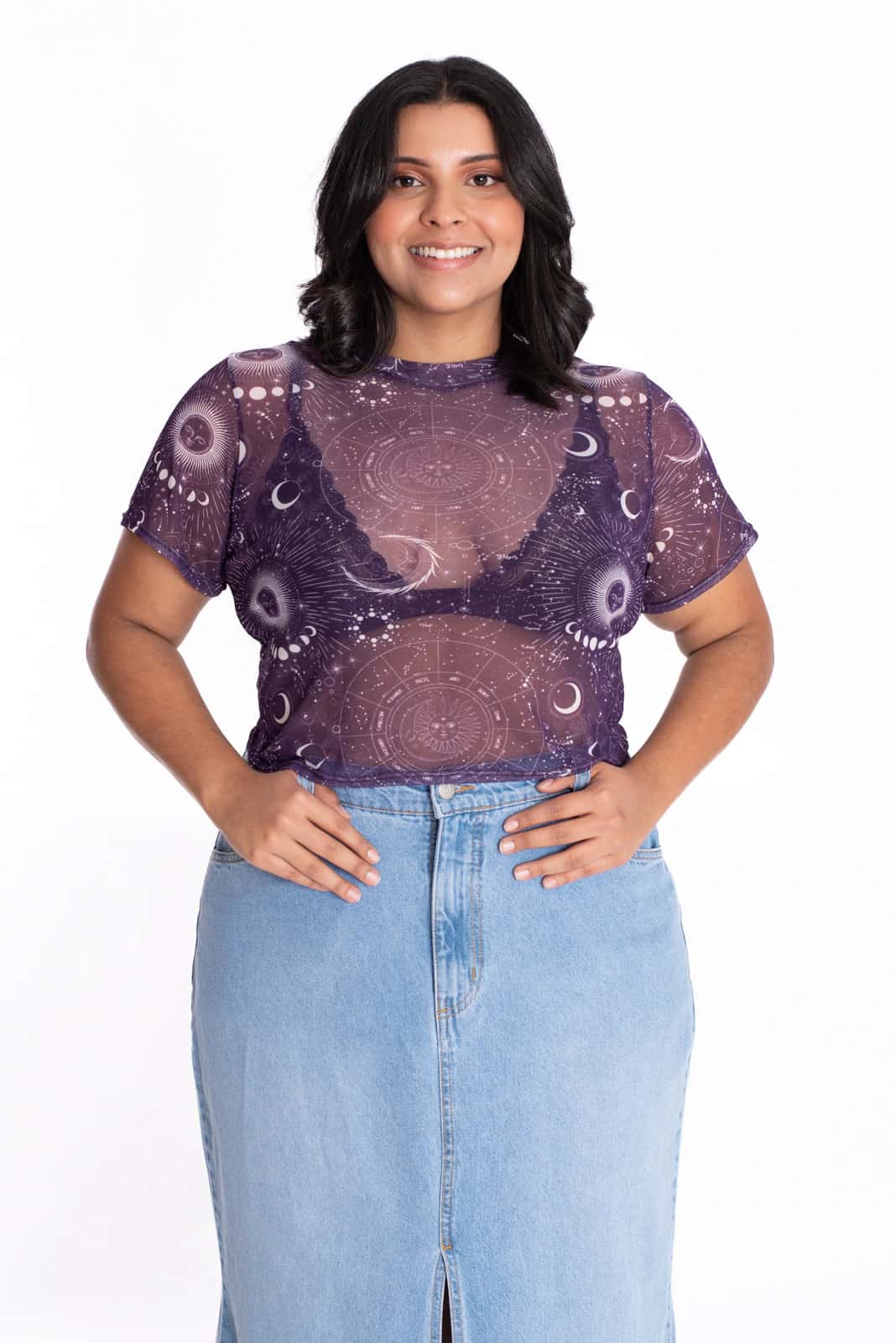 Crop Top Malla Astra Morado - miniatura 5