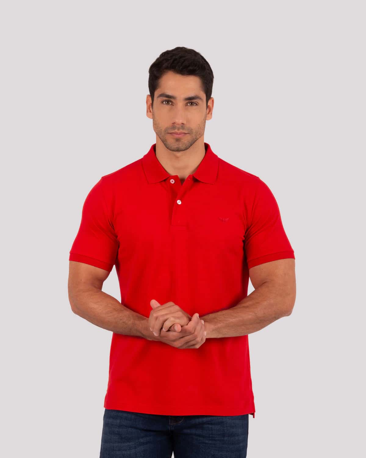 Polo rojo para hombre