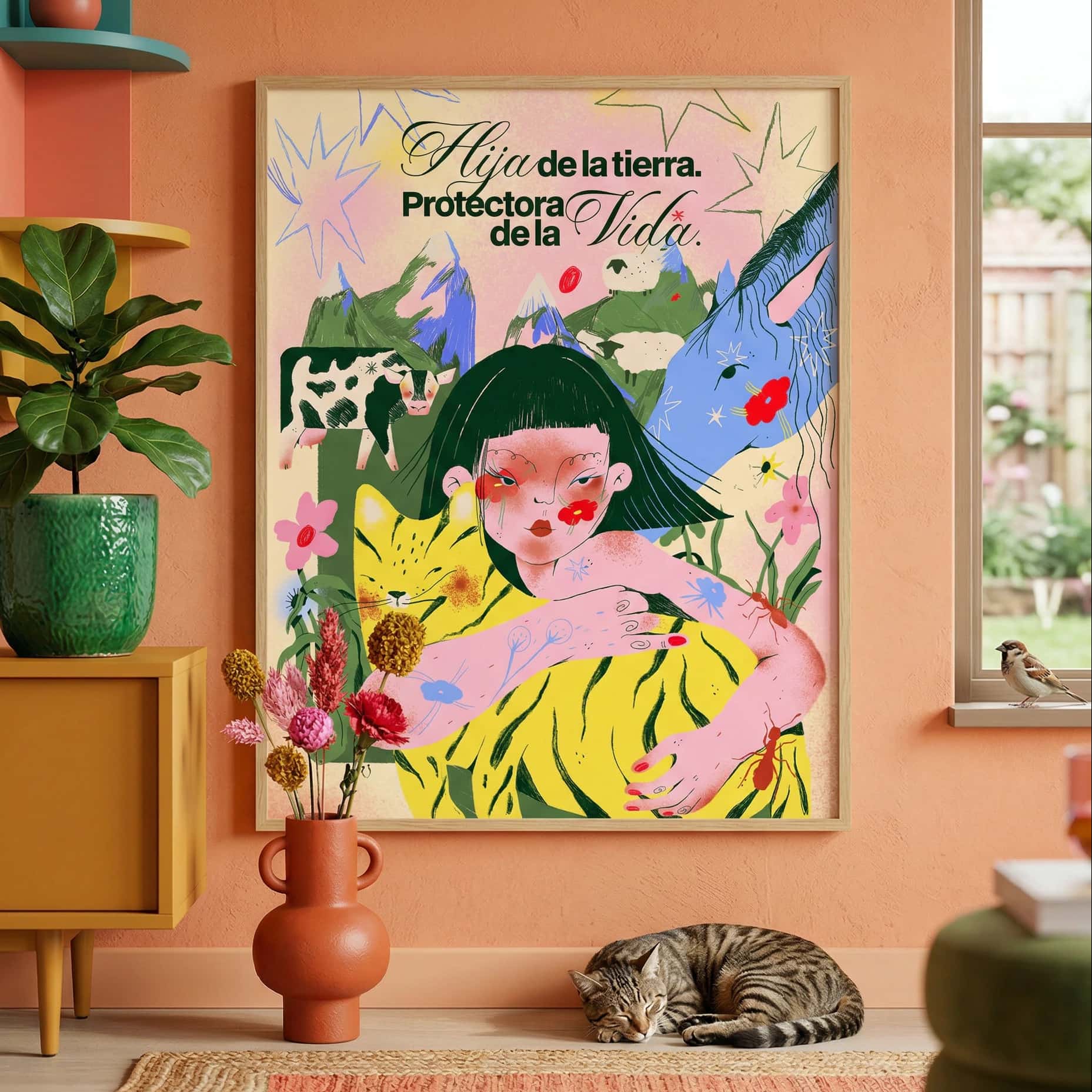 🌸🐄 Póster Guardiana