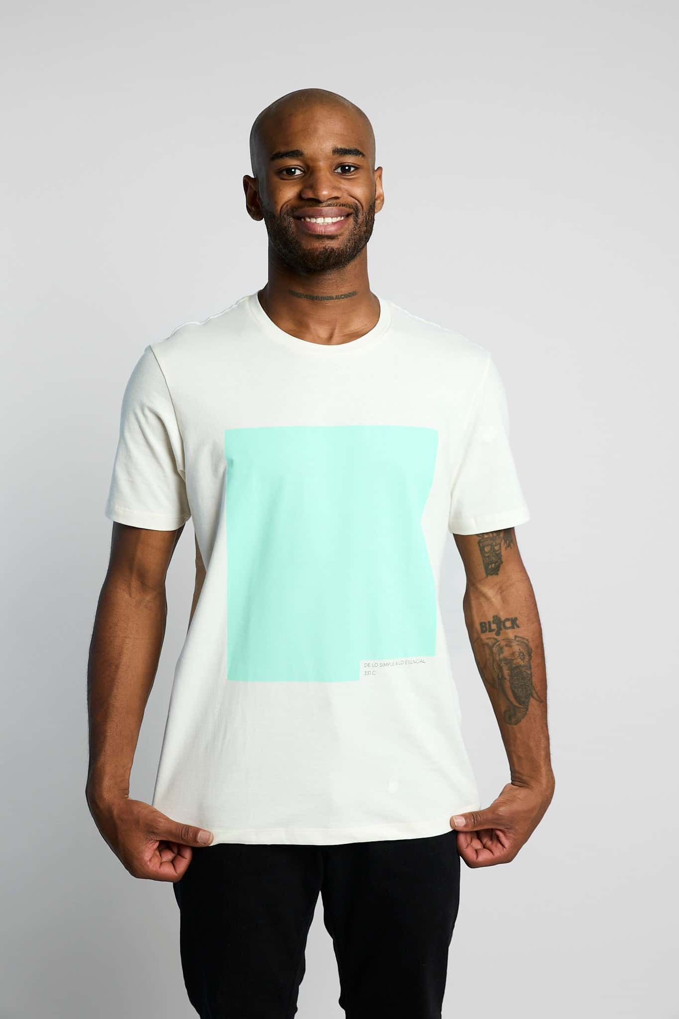 Camiseta Cuadro Verde Menta