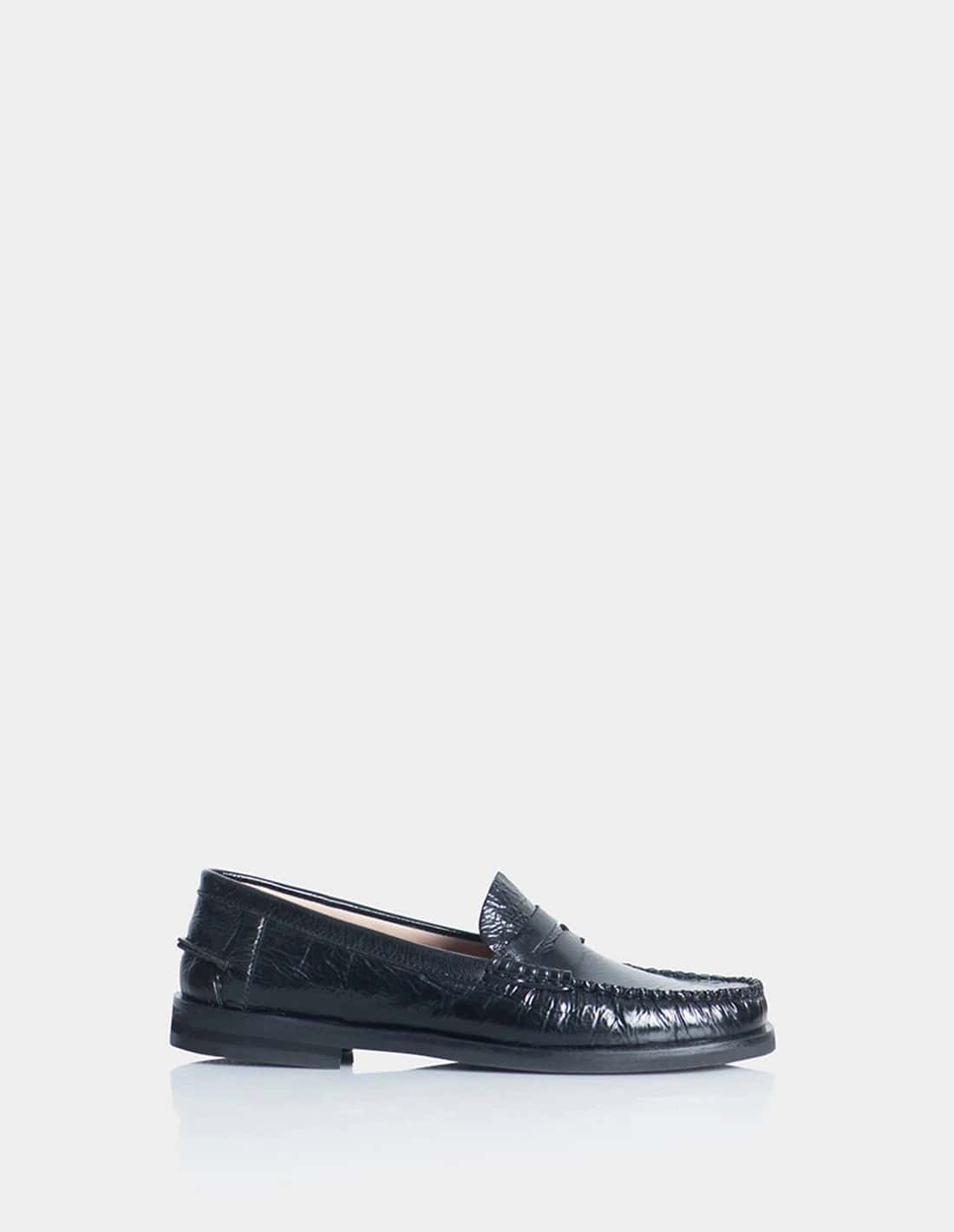 Mocasin Tiziano Cuero Charol Negro
