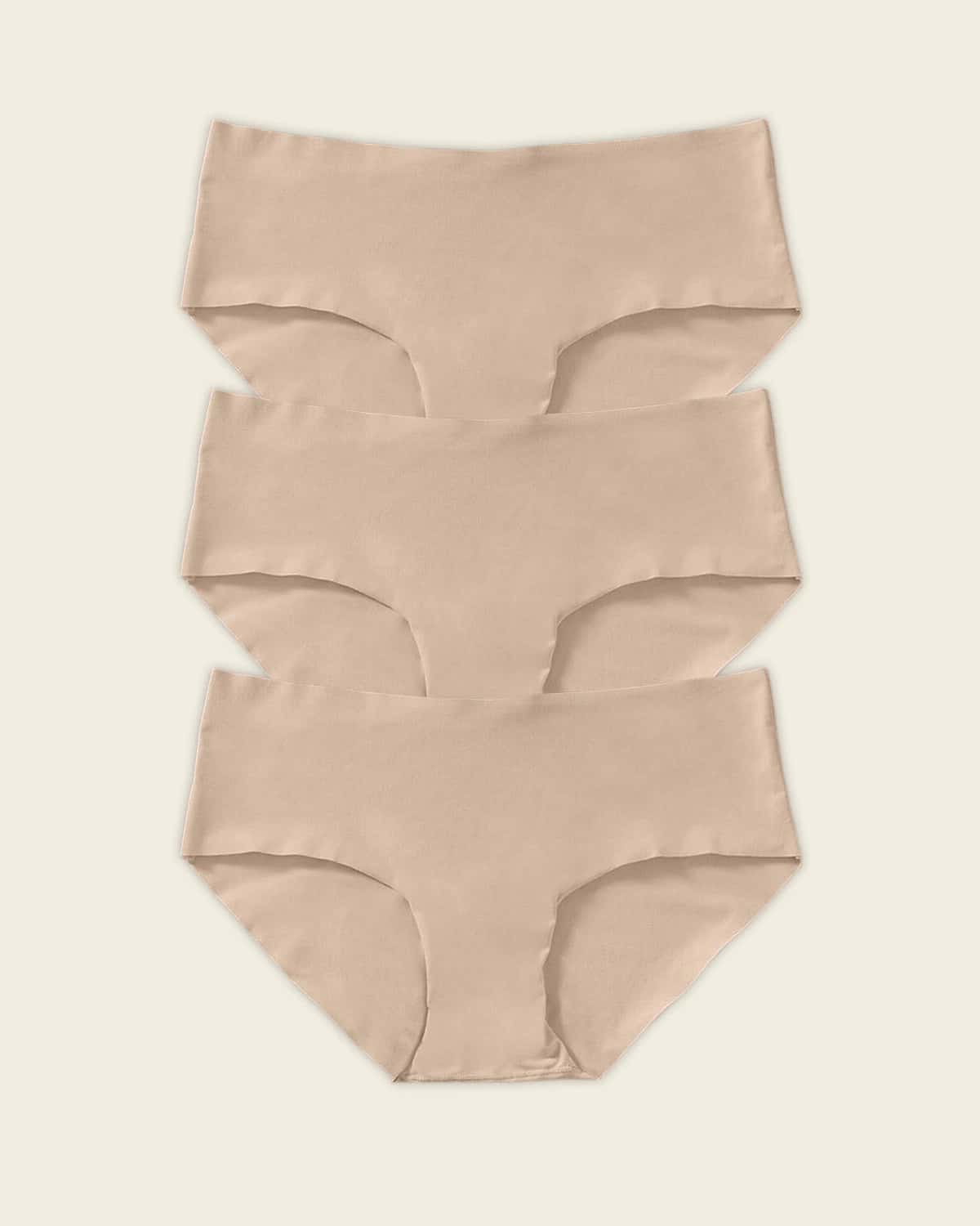 3-Pack No Ride-Up Seamless Hiphugger Panties