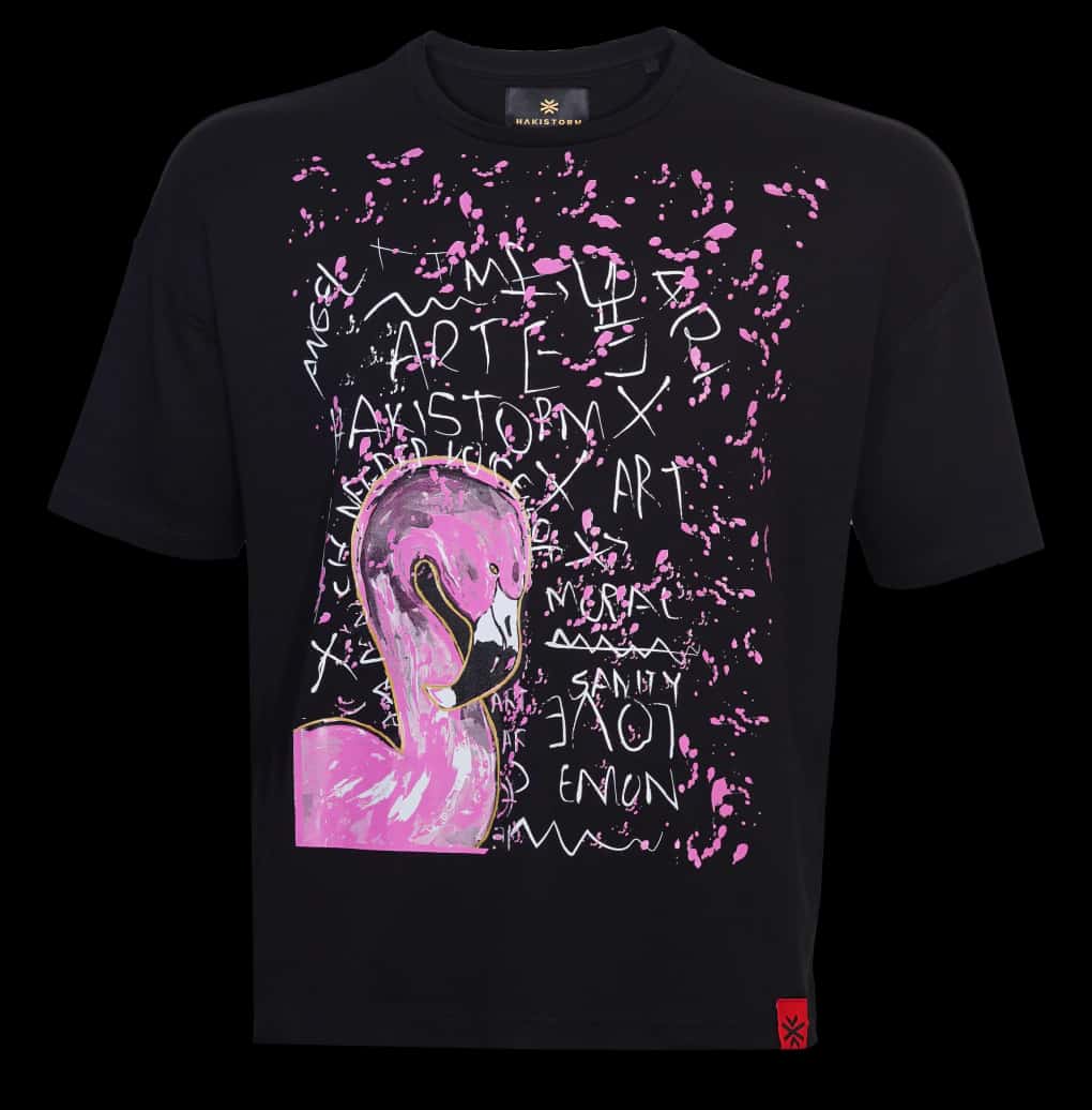 T-Shirt Flamingo Black