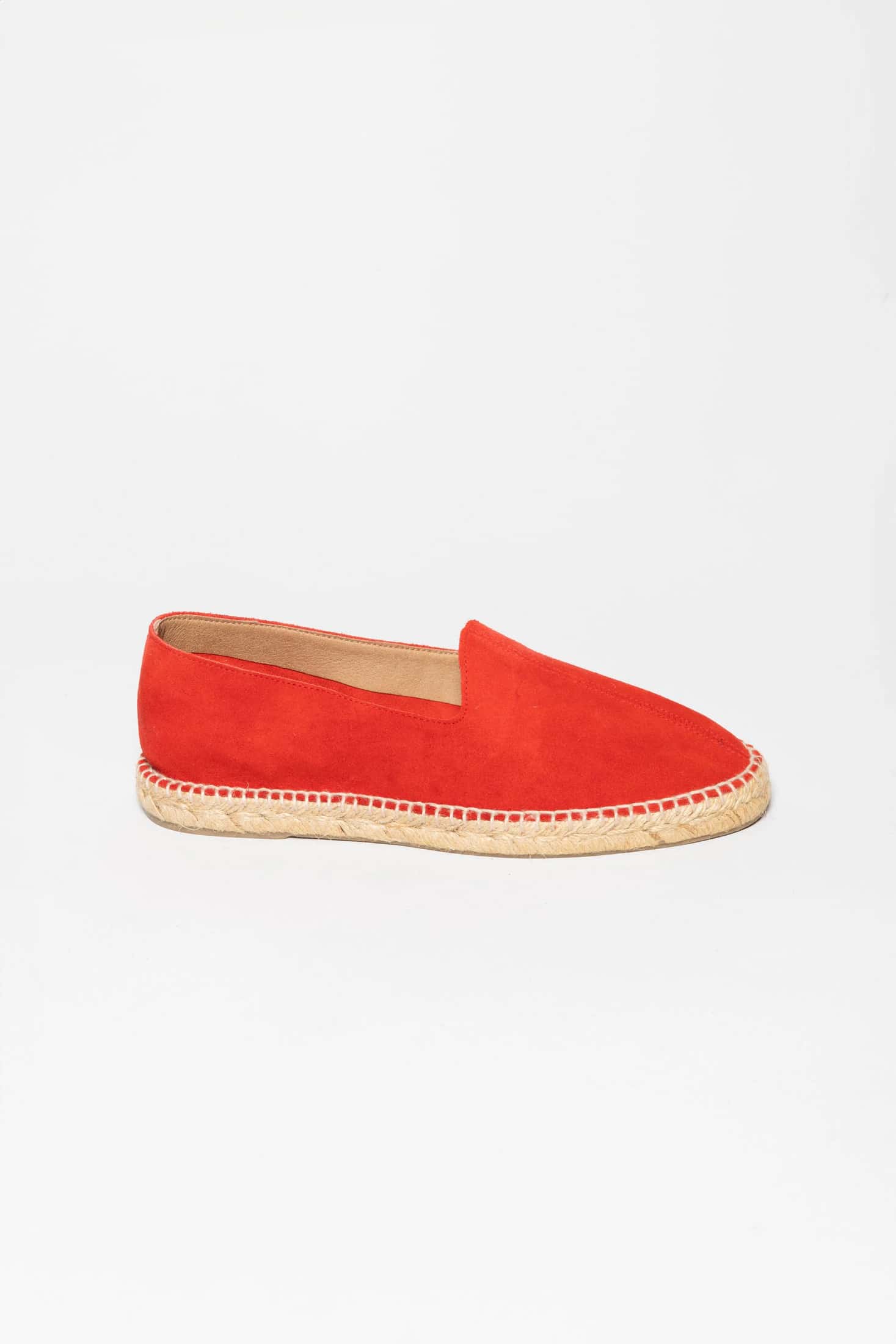 Men's leather espadrille red