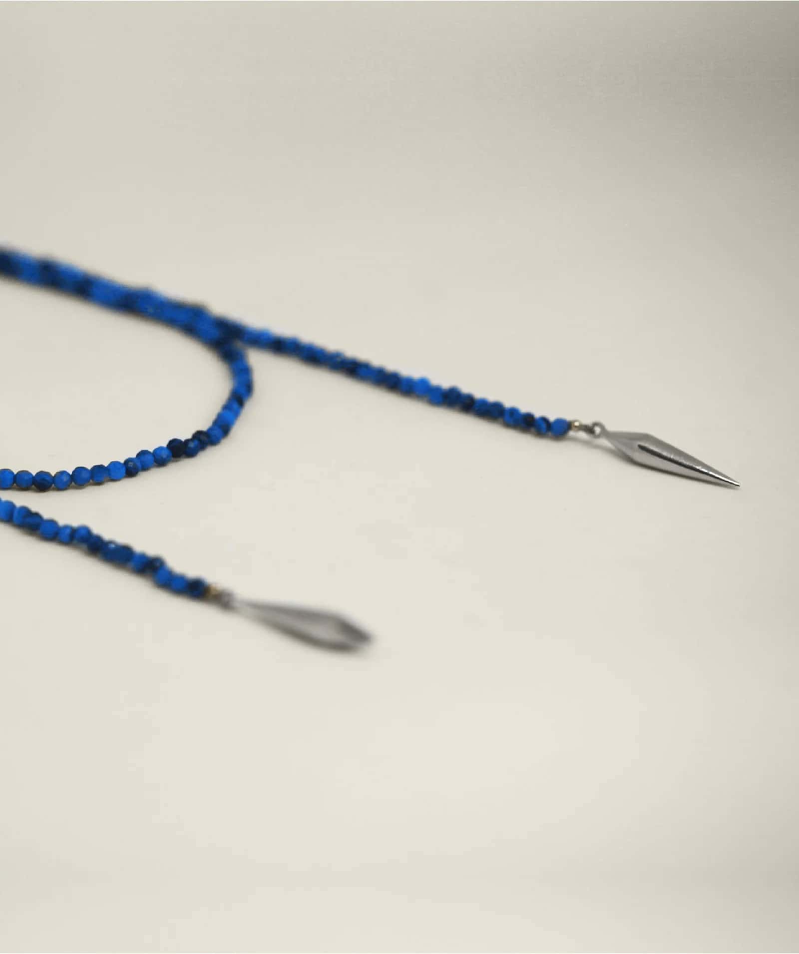 Dua Necklace Lapis Silver