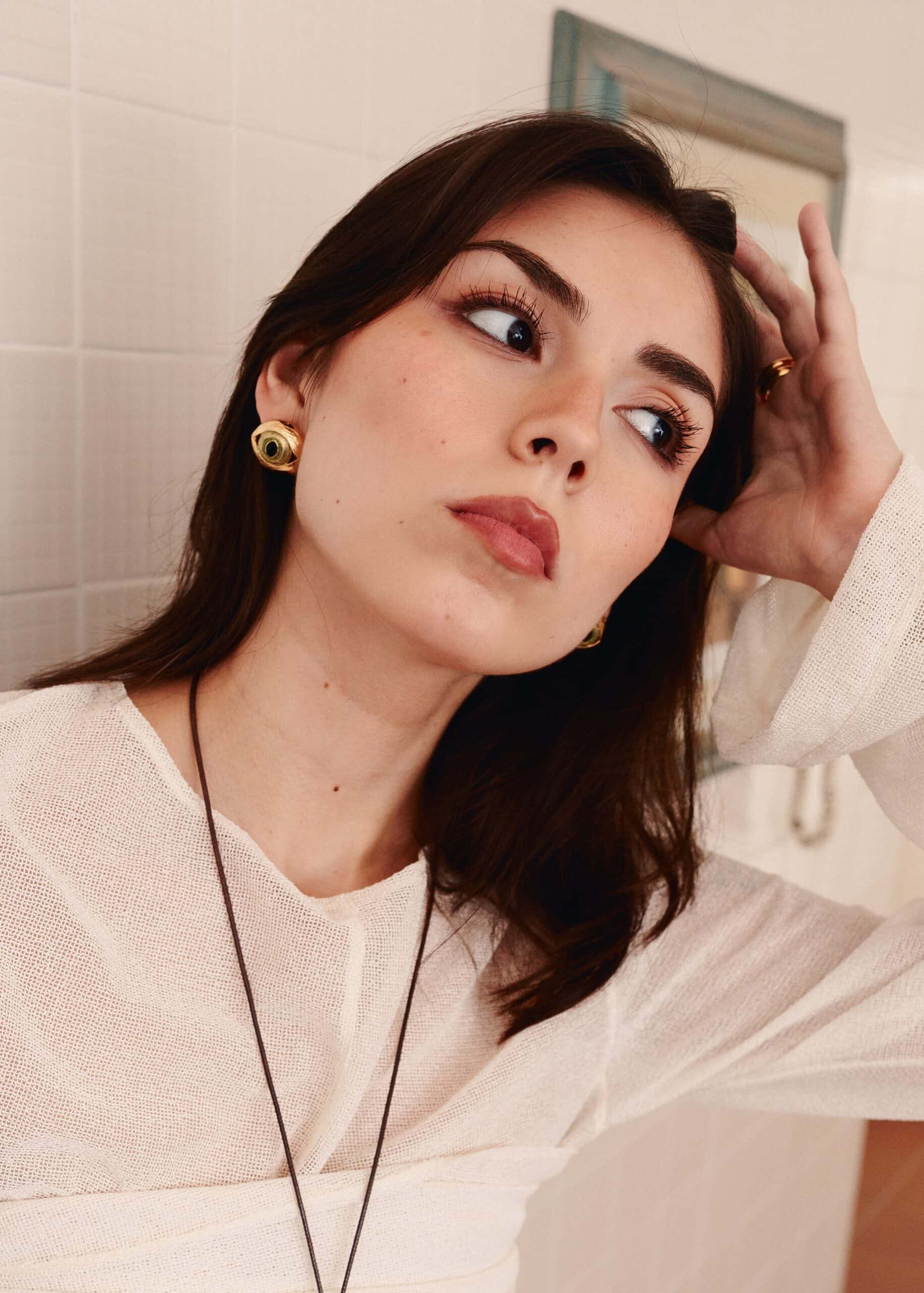 Aretes Cat Eye Midi - miniatura 2